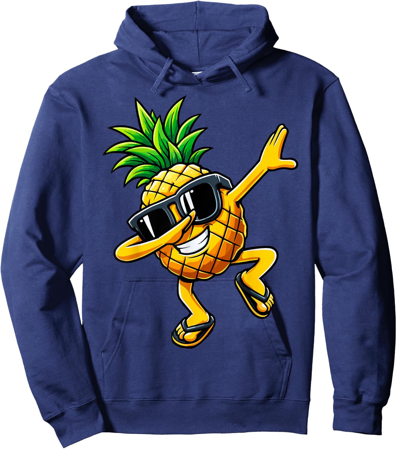 Dabbing Pineapple Sunglasses Hawaiian Aloha Beaches Hawaii Hoodie - Hoodie | Navy