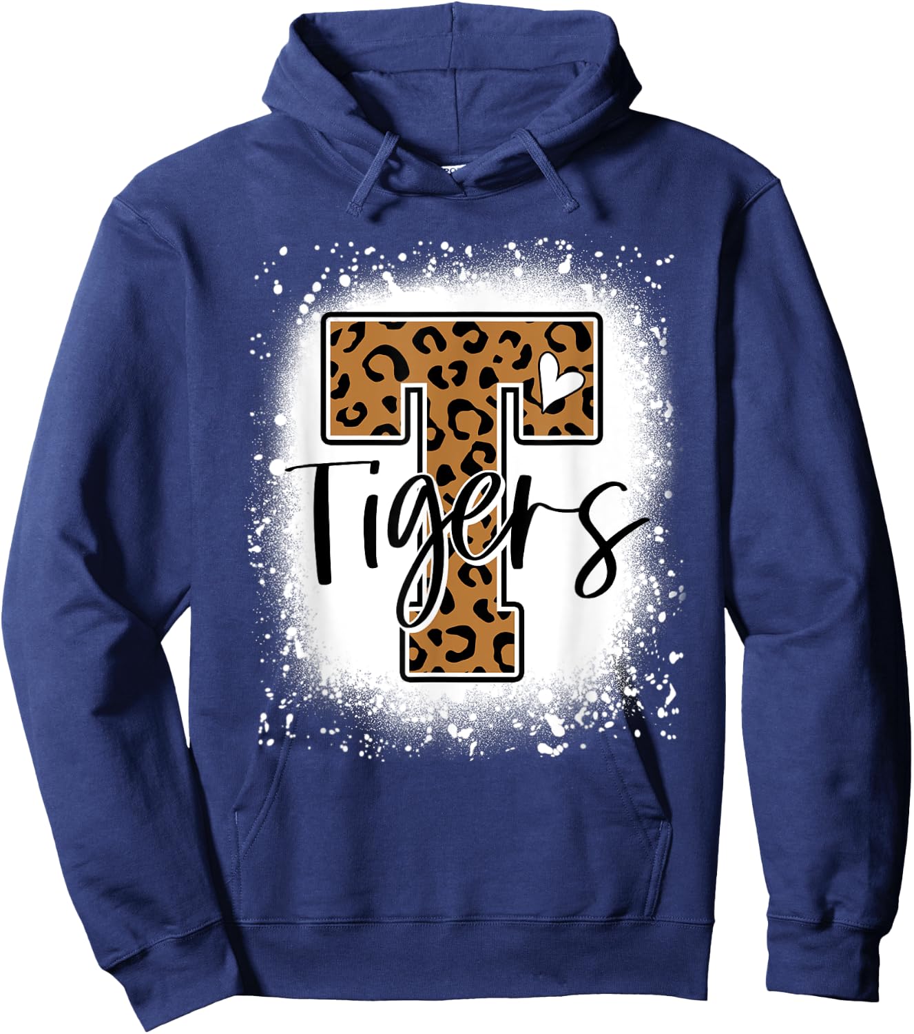 Leopard Tigers School Team Sports Fan Spirits Mascot Hoodie - Hoodie | Navy