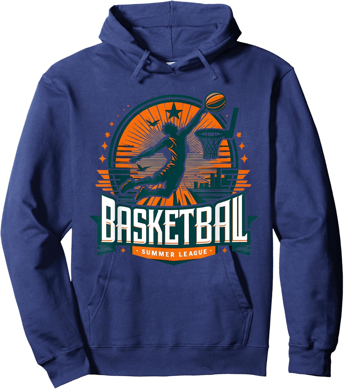 Basketball USA - Summer League Basketball Lover Women Kids Hoodie - Hoodie | Navy