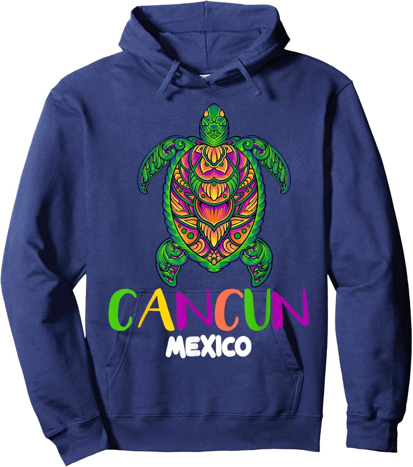 Cancun Mexico Sea Turtle Family Matching Hoodie - Hoodie | Navy