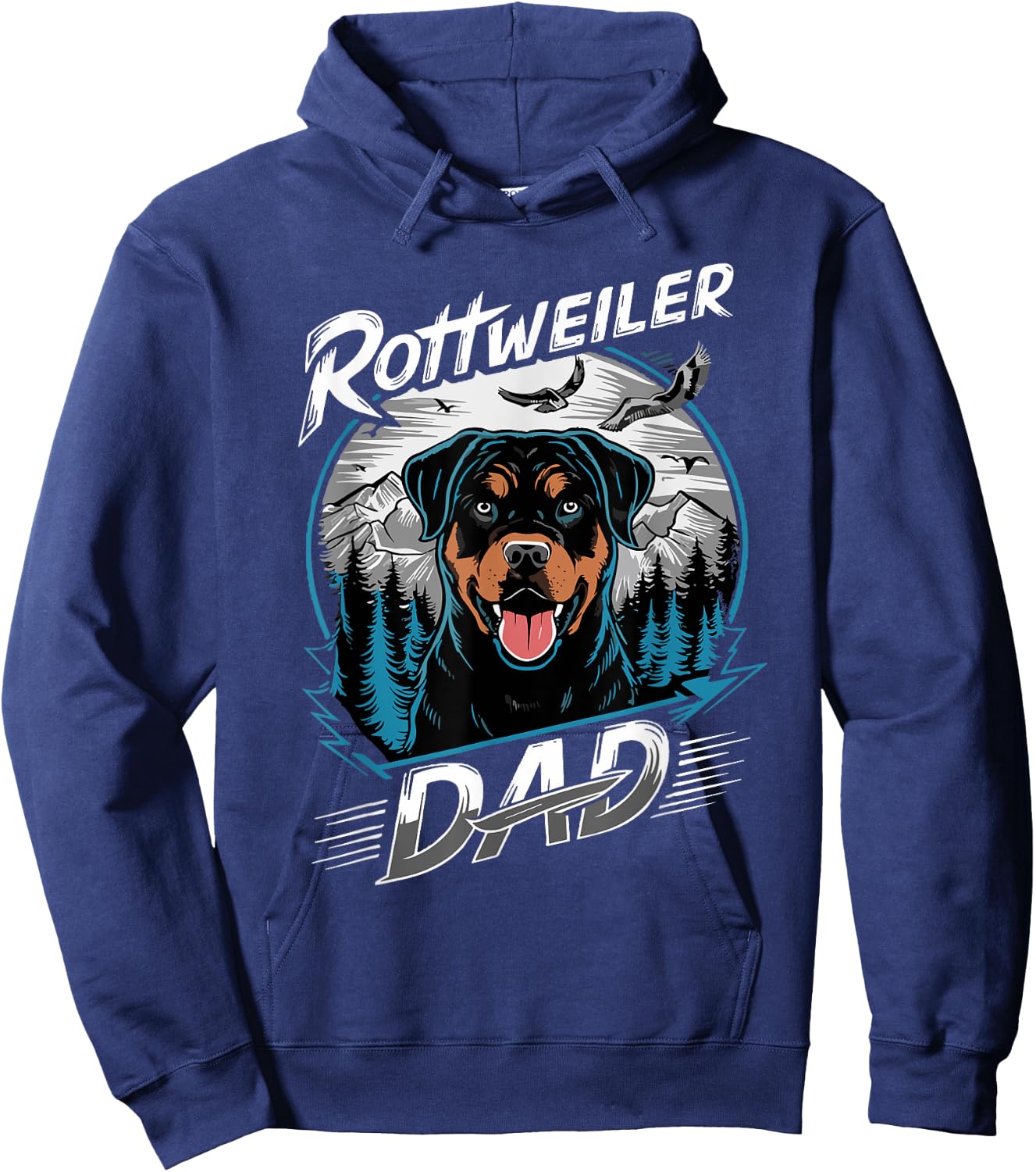 Funny Rottweiler Dad Best Rottie Daddy Ever Father's Day Hoodie - Hoodie | Navy