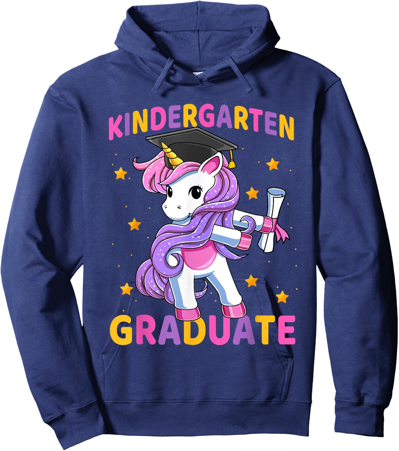 Flossing Unicorn Kindergarten Graduation for Girls Kids Hoodie - Hoodie | Navy