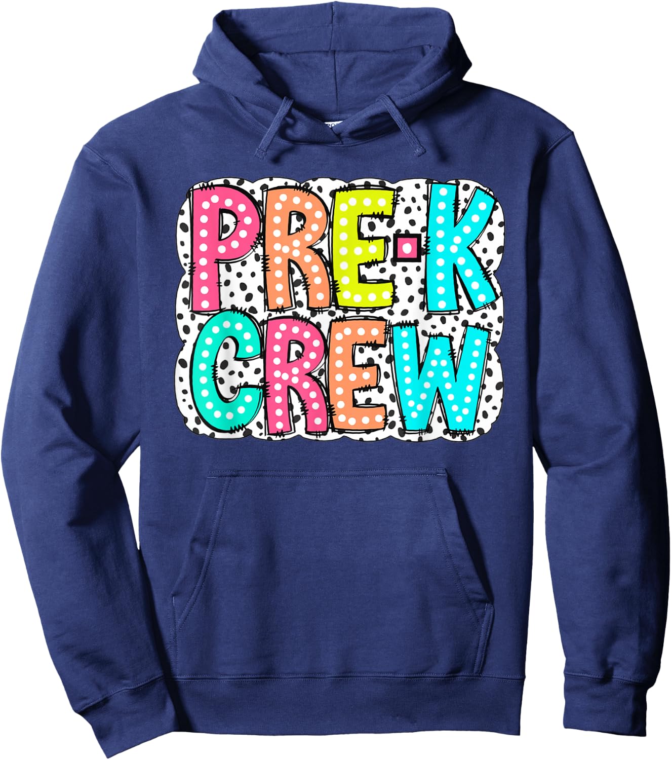 Women Pre-K Crew Dalmatian Pre-K Teacher First Day Of School Hoodie - Hoodie | Navy