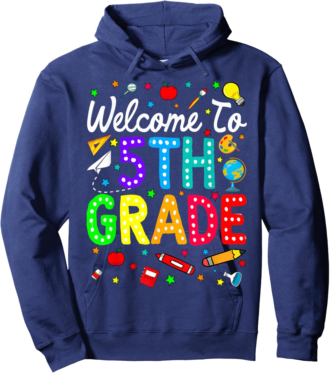 Welcome To 5th Grade Back To School Teachers Students Hoodie - Hoodie | Navy