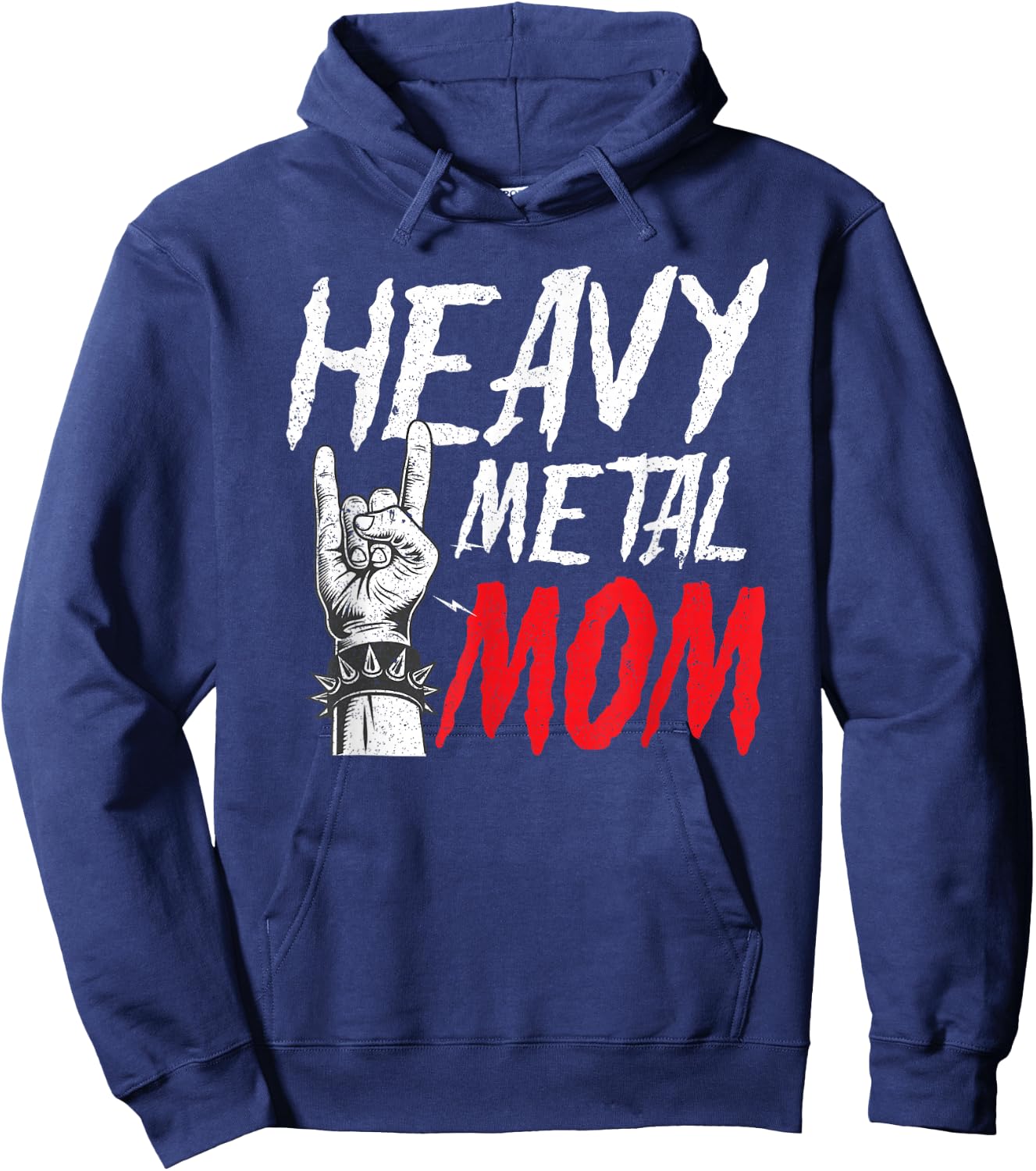 Heavy Metal Mom Rock Music Punk Mother Mother's Day Hoodie - Hoodie | Navy