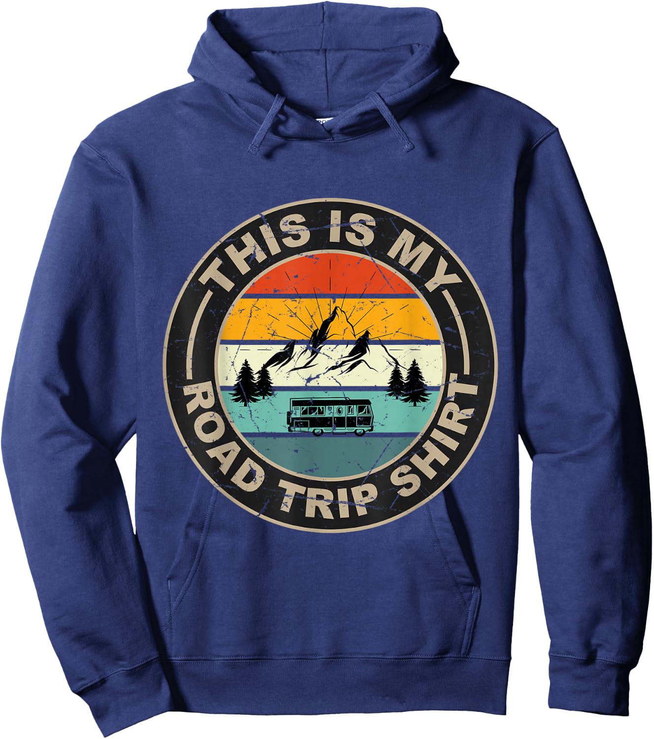 This Is My Road Trip Shirt Camper Vacation Travel RV Hoodie - Hoodie | Navy