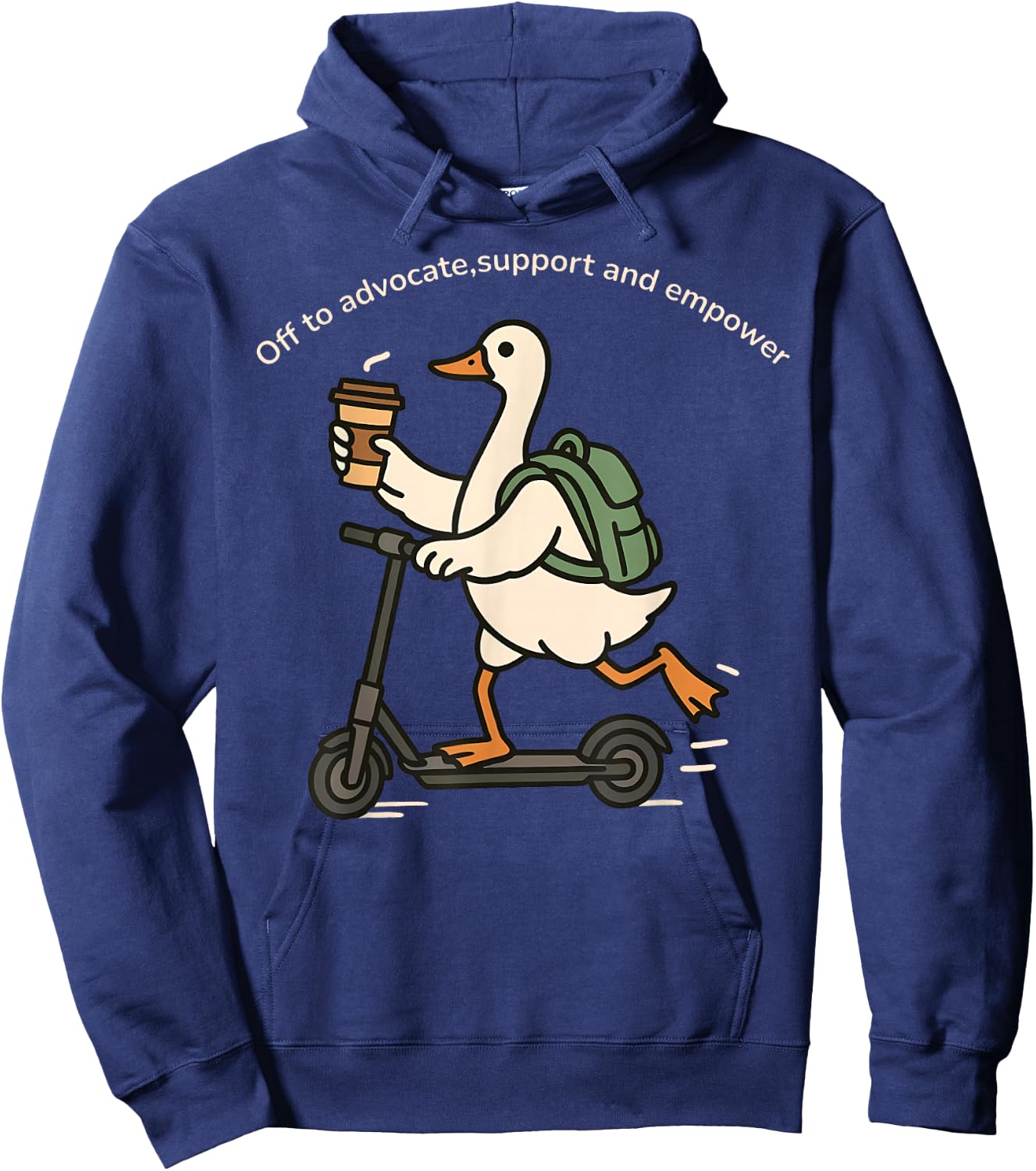 Off to Advocate Support Empower Silly Goose Social Worker Hoodie - Hoodie | Navy