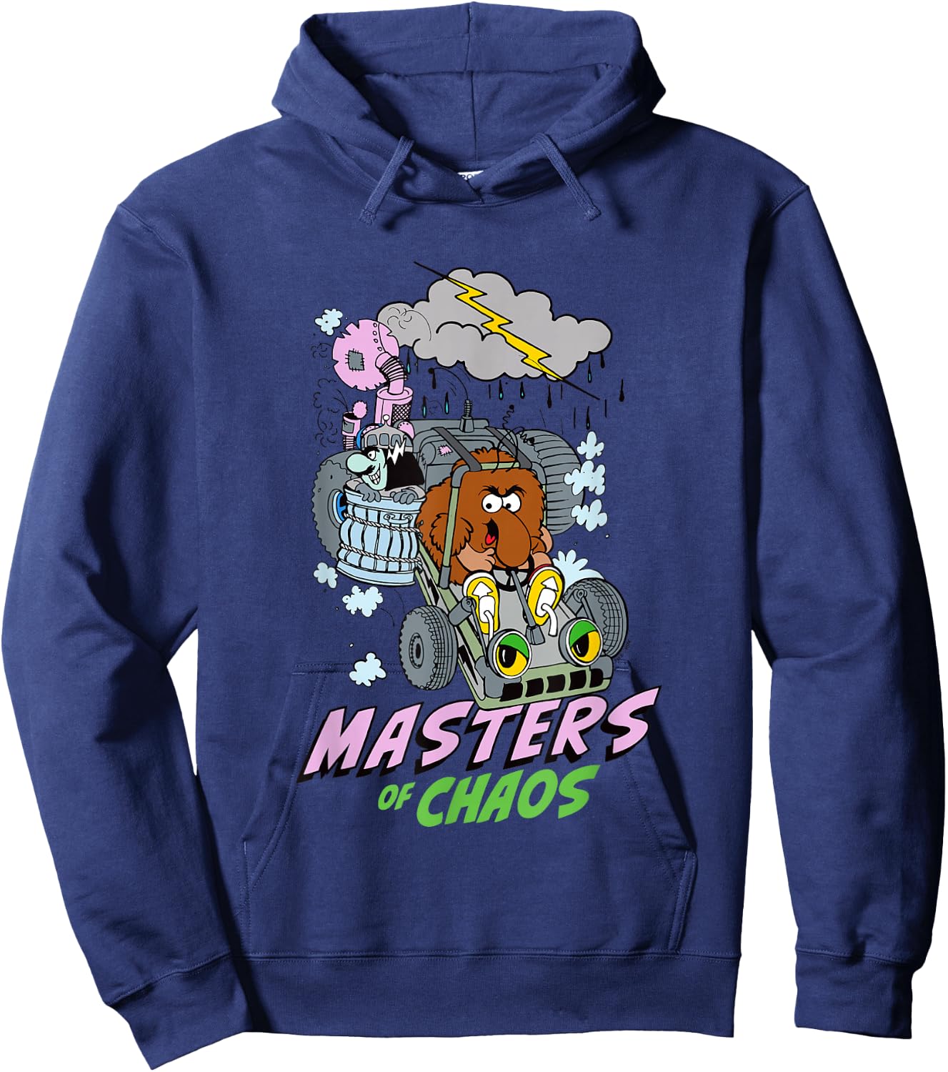 Rainbow Brite Masters of Chaos Vintage Big Chest Poster Hoodie - Hoodie | Navy