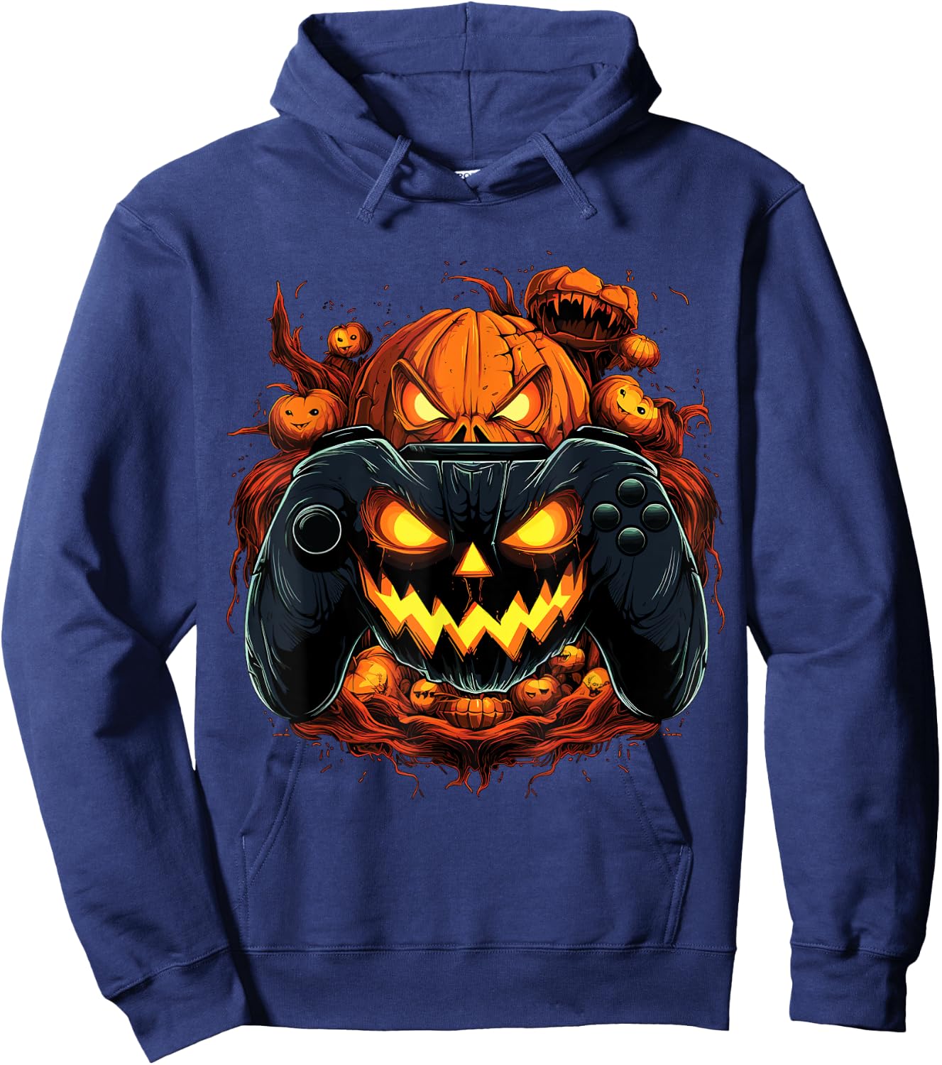 Boys Halloween shirt Gaming Controller Halloween Costume Hoodie - Hoodie | Navy
