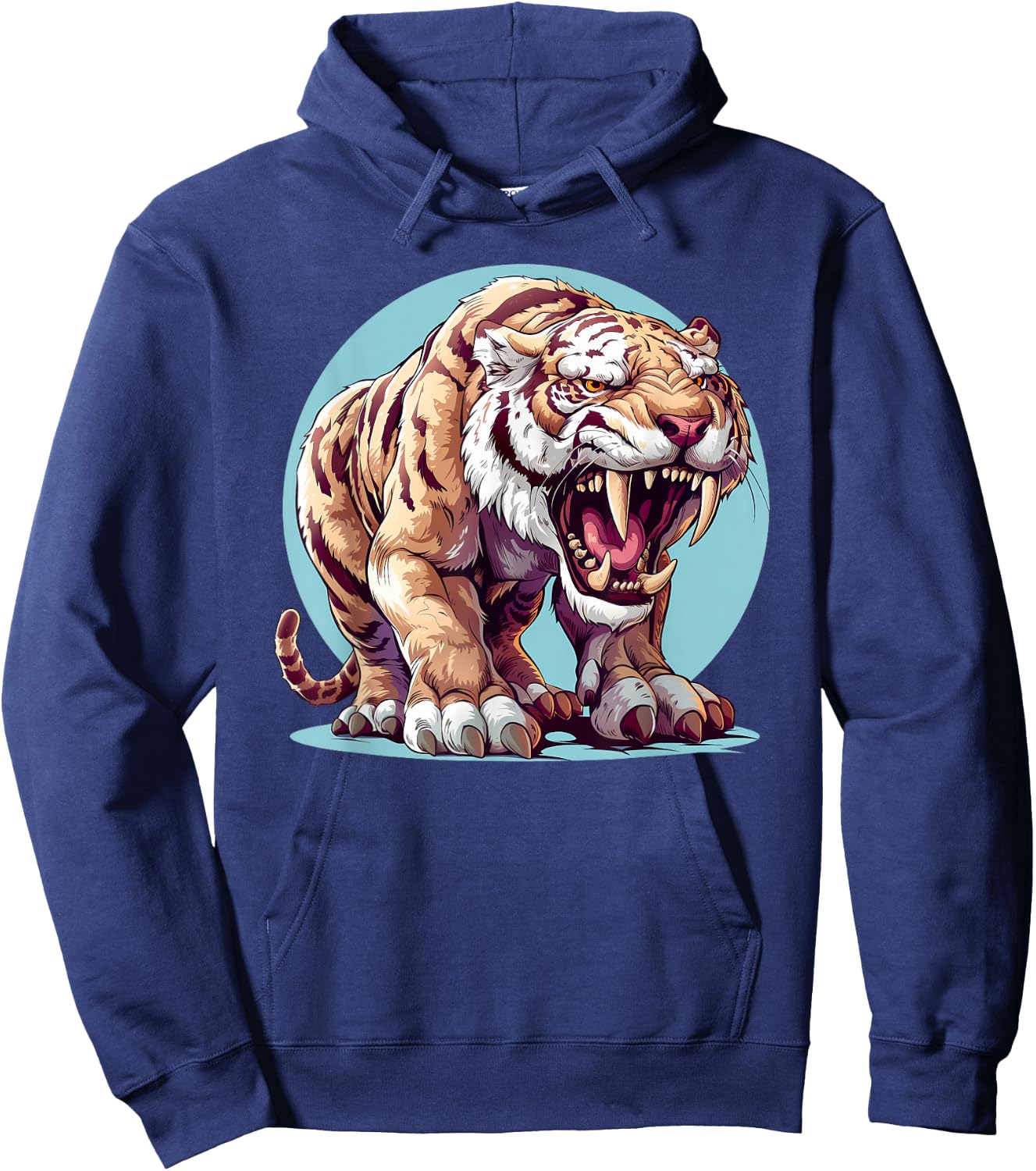 Saber Tooth Tiger - Sabre Tooth Tiger Hoodie - Hoodie | Navy