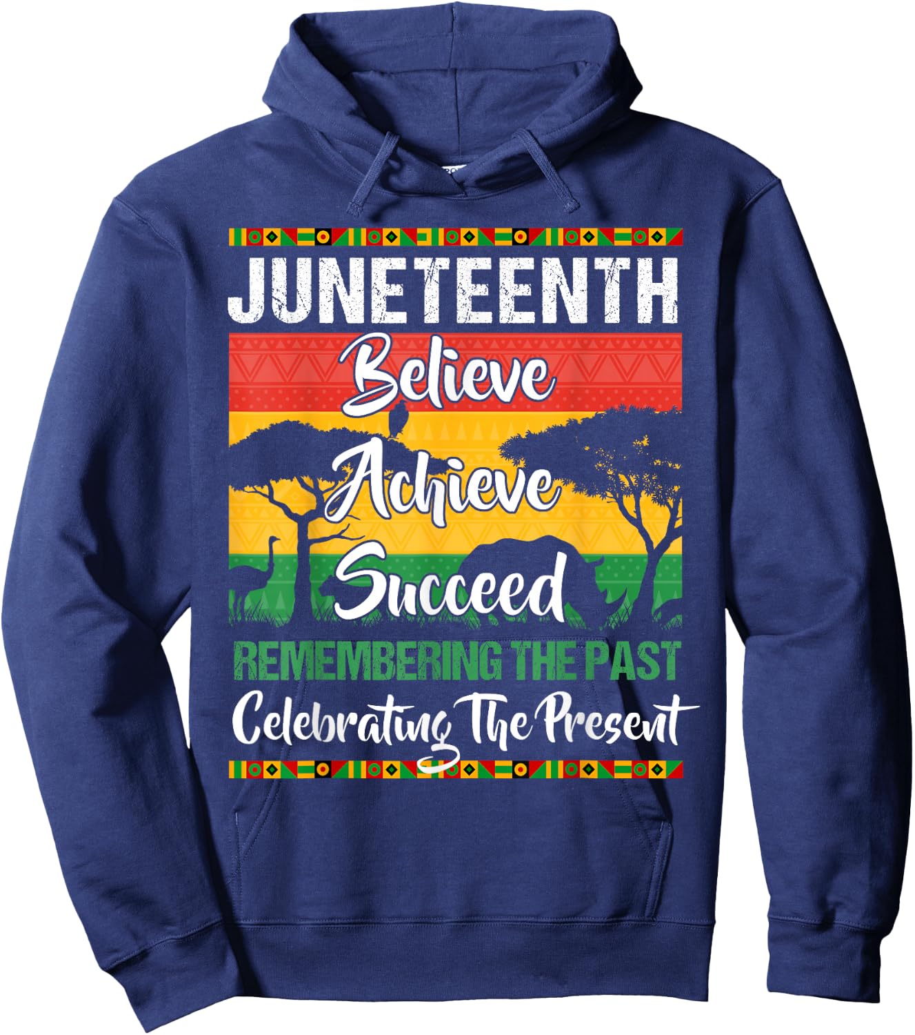 Juneteenth is My Independence Day African 1865 Freedom Day Hoodie - Hoodie | Navy