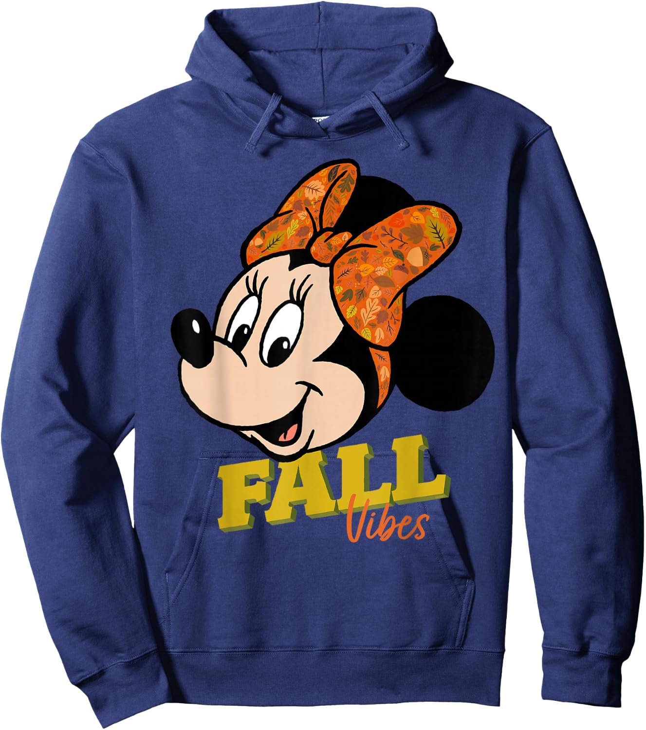Disney Minnie Mouse Fall Vibes Autumn Leaves Hoodie - Hoodie | Navy