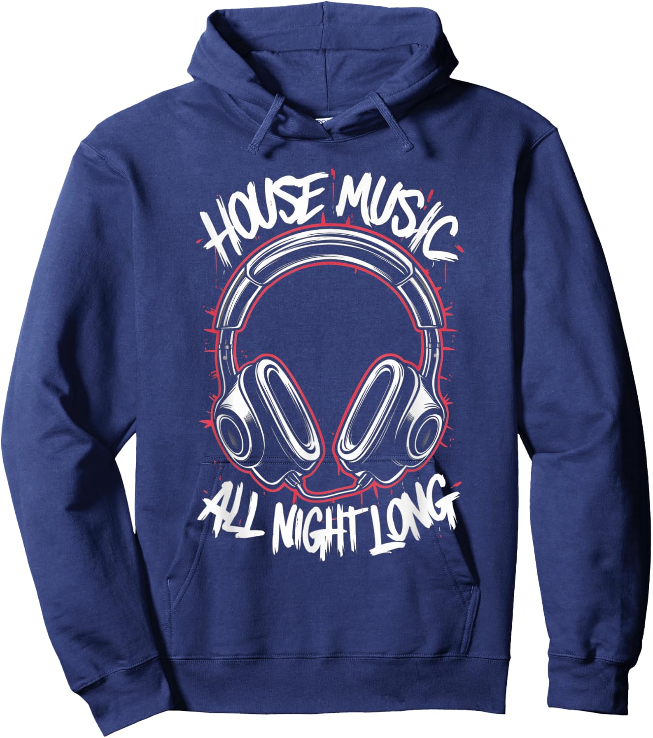House Music All Night Long Deejay Night Club Festival DJ Hoodie - Hoodie | Navy