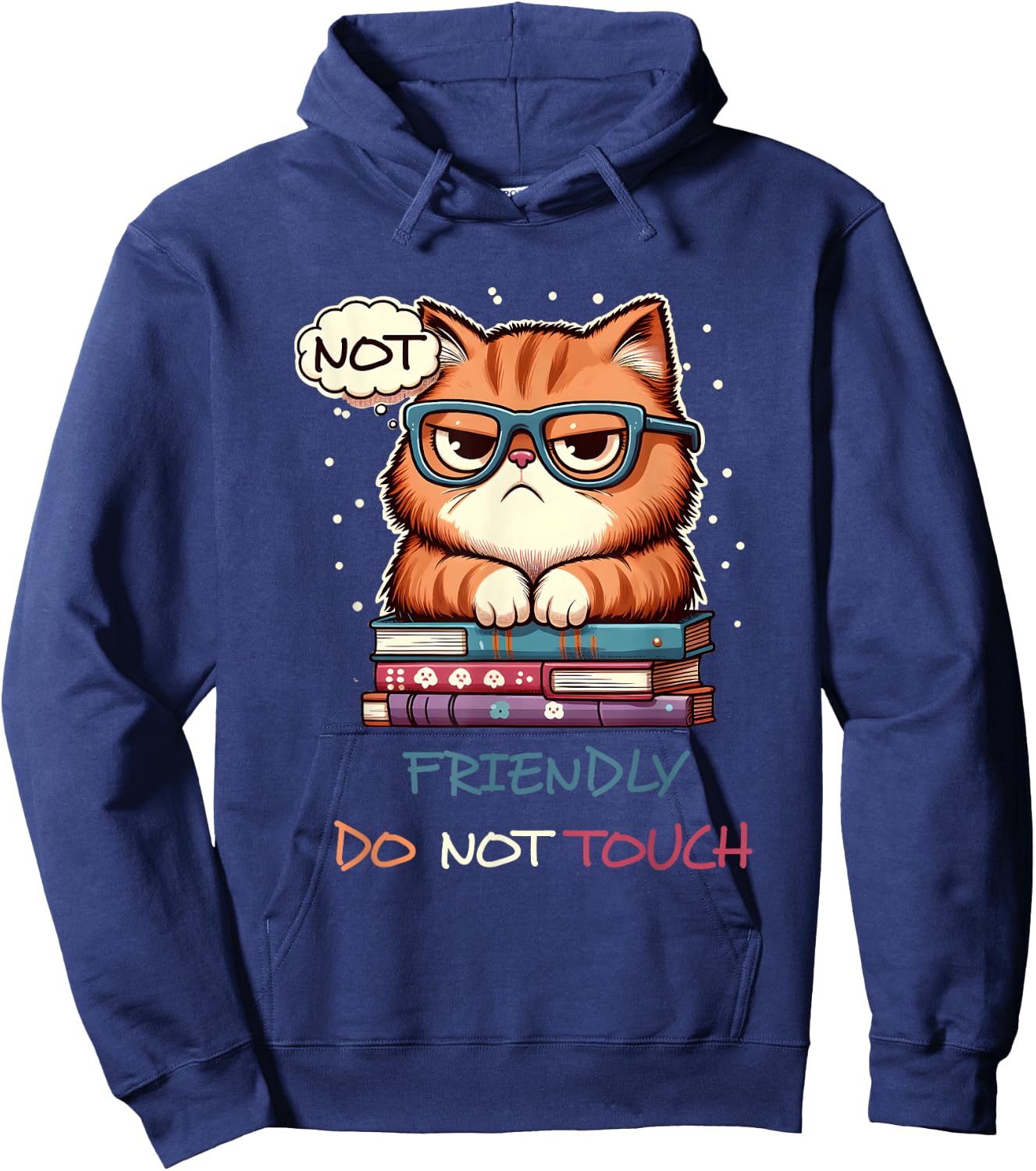 Sarcastic Loner Introvert Not a Friendly Do Not Touchs Hoodie - Hoodie | Navy