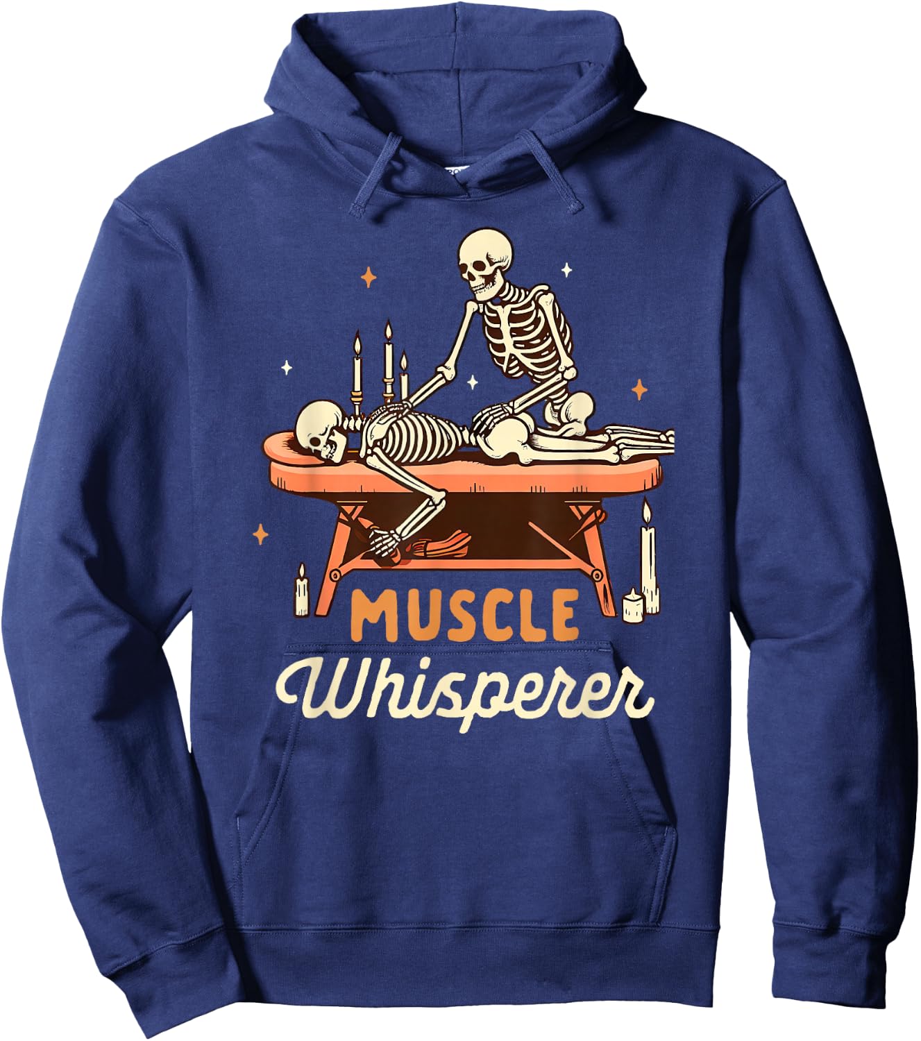 Massage Therapist Massage Therapy Skeleton Muscle Whisperer Hoodie - Hoodie | Navy