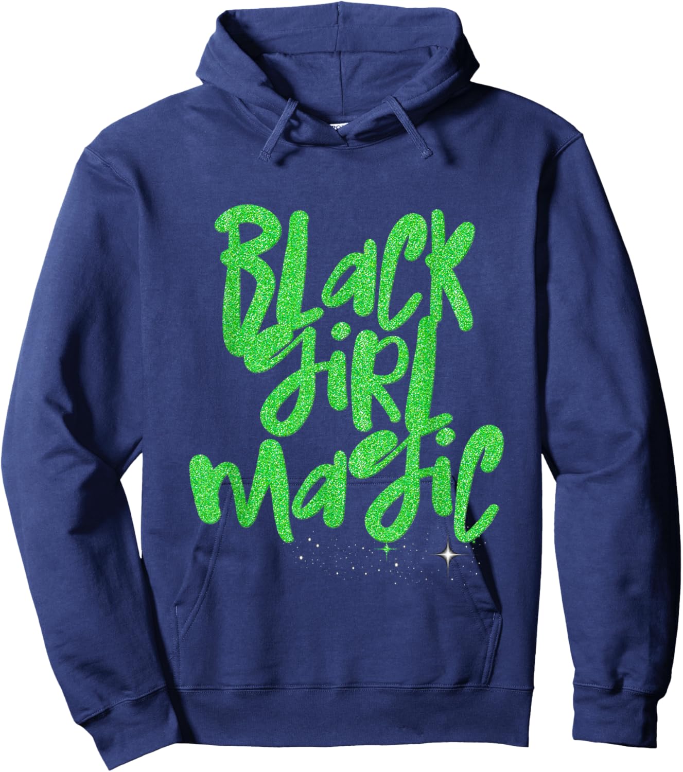 Black Girl Magic Lime Green African Queen Melanin Women Girl Hoodie - Hoodie | Navy
