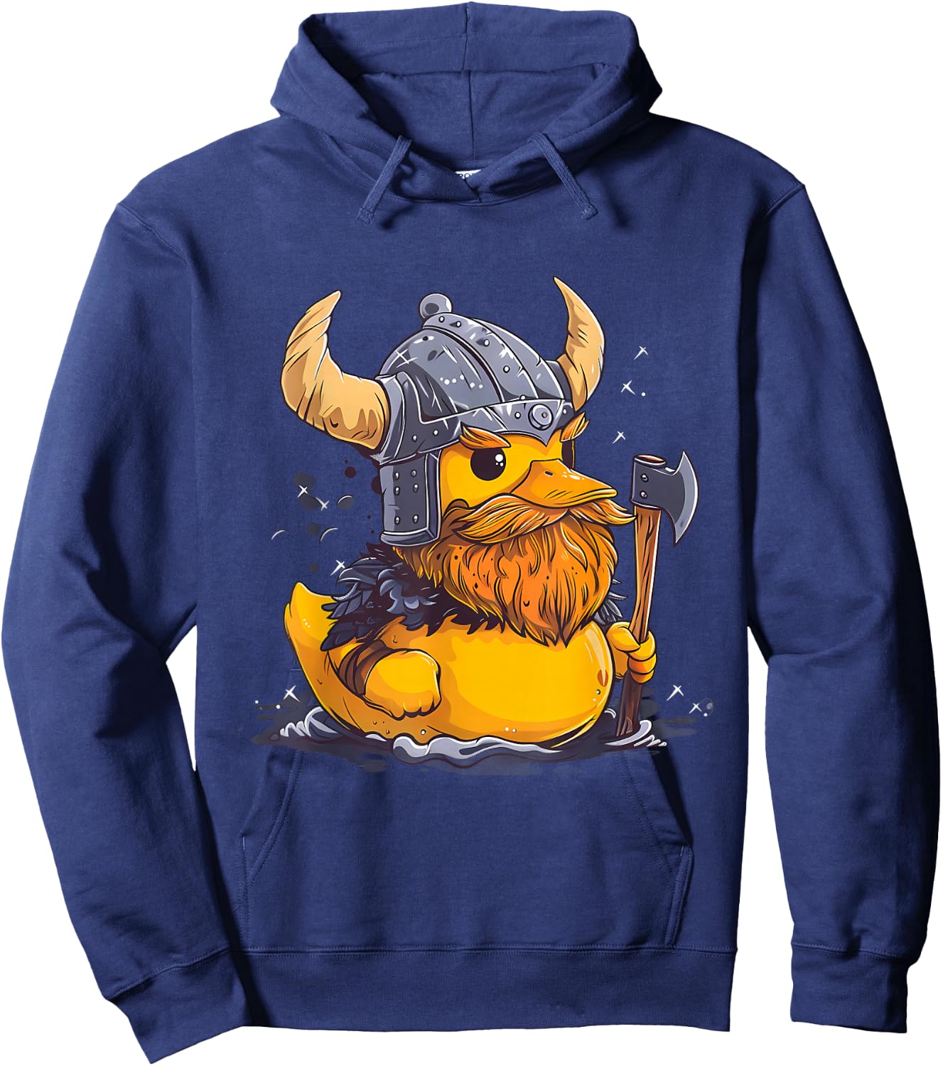 Rubber Duck Viking Duck Rubber Duckling Viking Helmet Hoodie - Hoodie | Navy