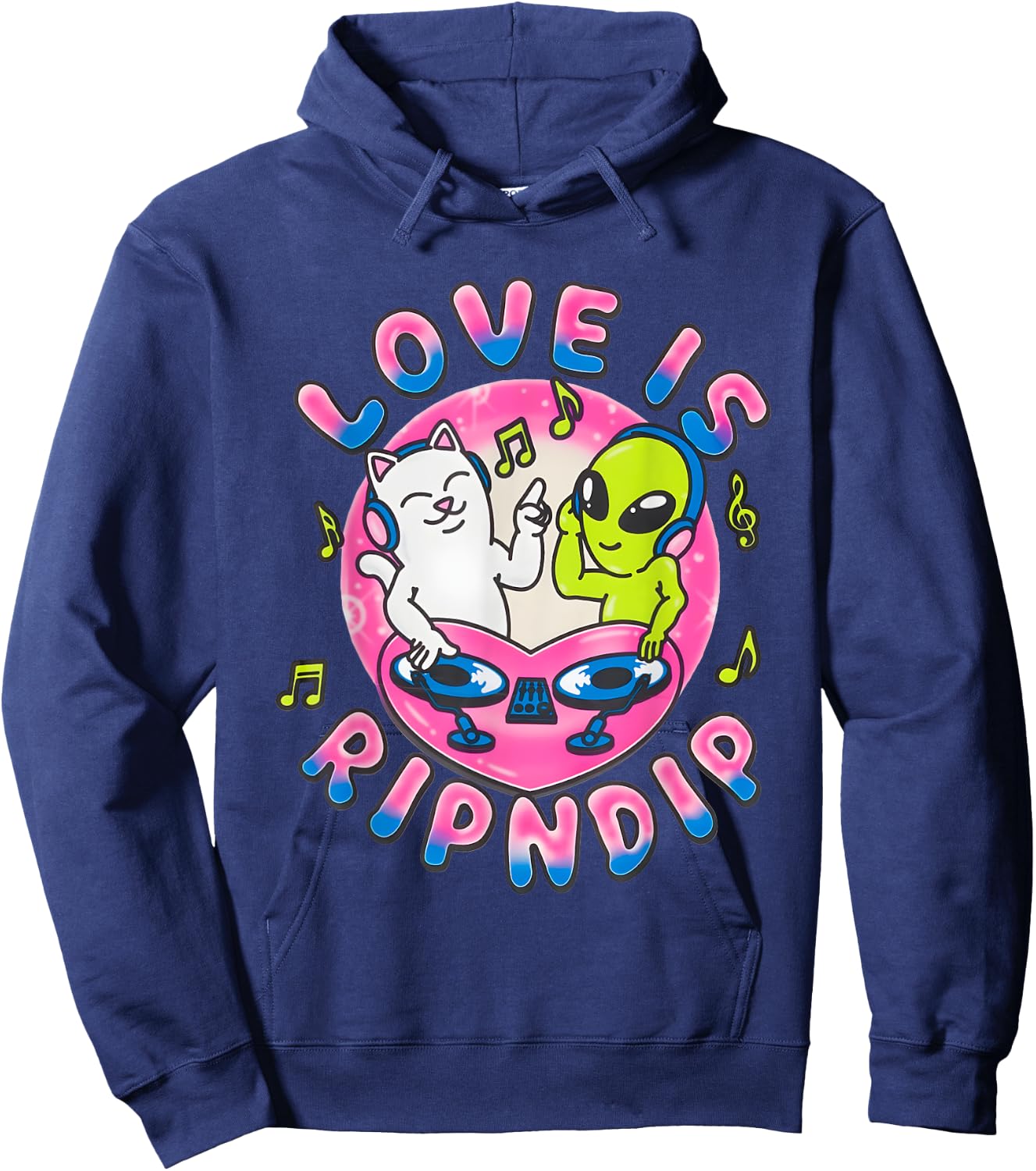 Love Is Rip Dip Funny Women Hoodie - Hoodie | Navy