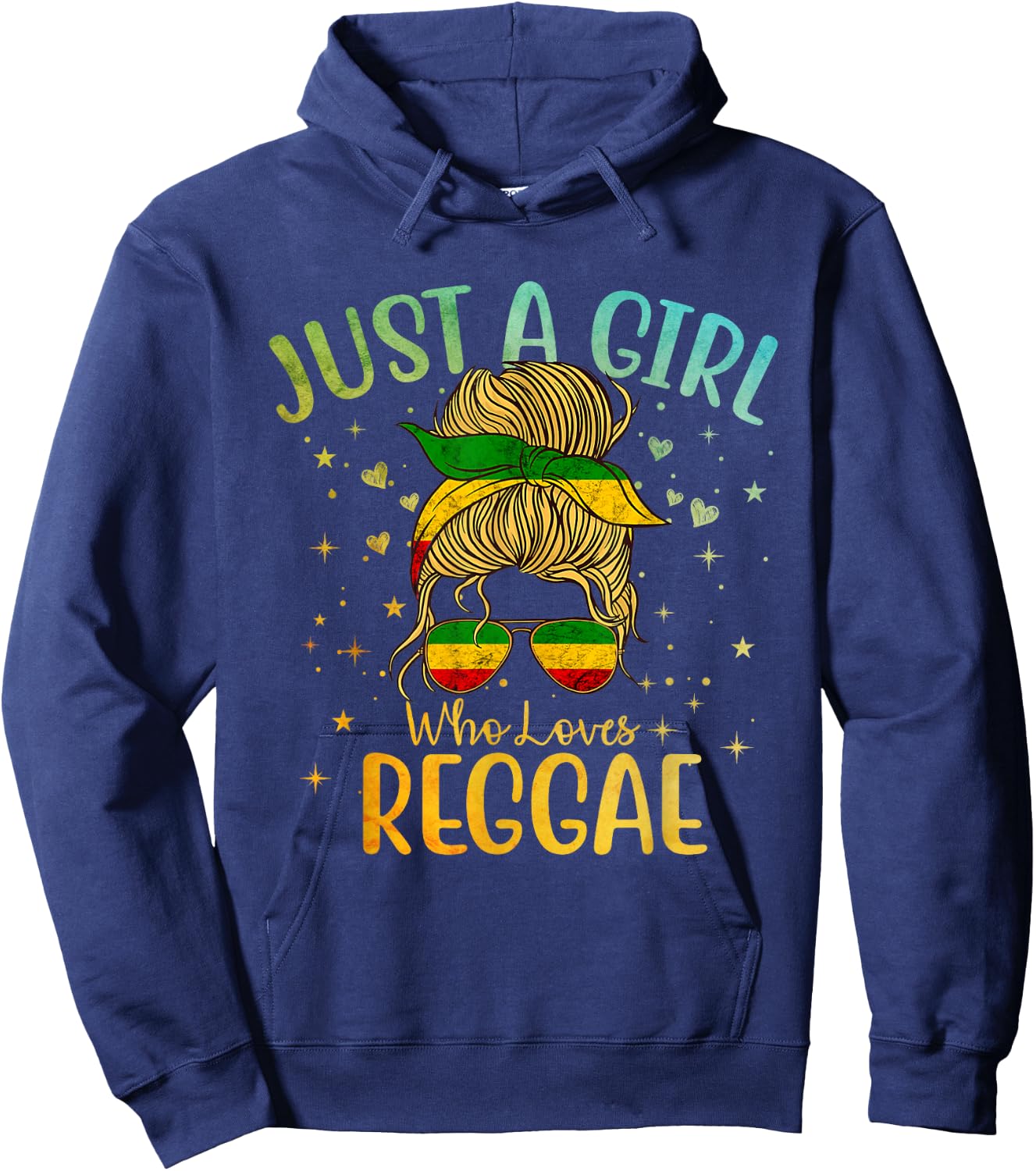 Just A Girl Who Loves Reggae Music Rastafari Rasta Women Kid Hoodie - Hoodie | Navy