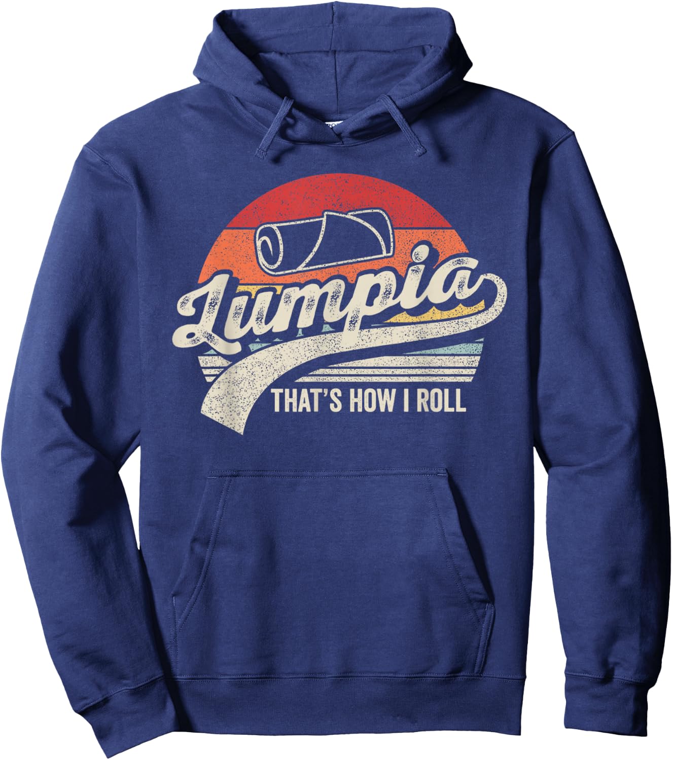 Bag Some Rays Funny Filipino Pride Retro Vintage Lumpia Hoodie - Hoodie | Navy