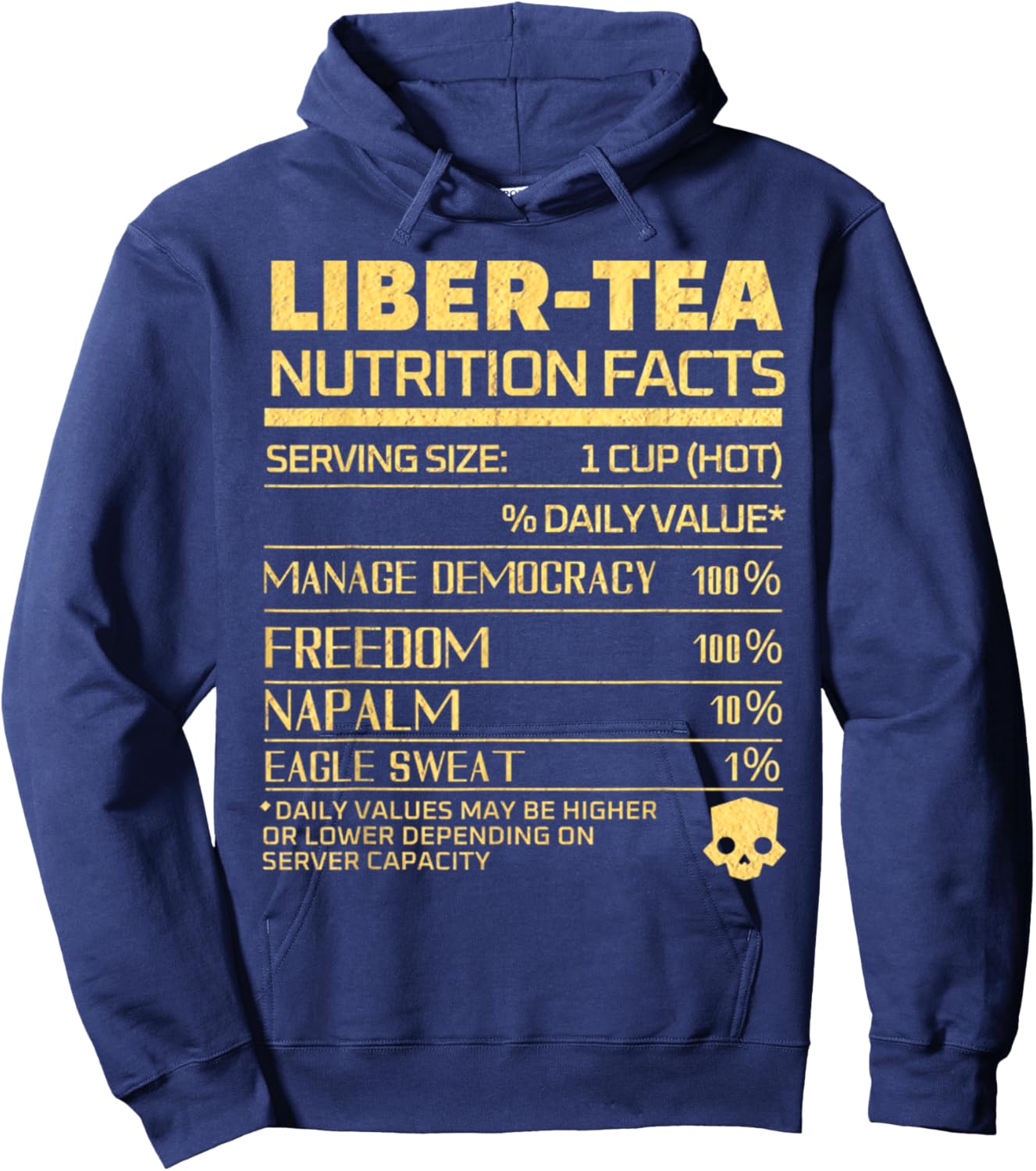 Vintage Funny Liber Tea Retro Lover Drink Nutrition Facts Hoodie - Hoodie | Navy