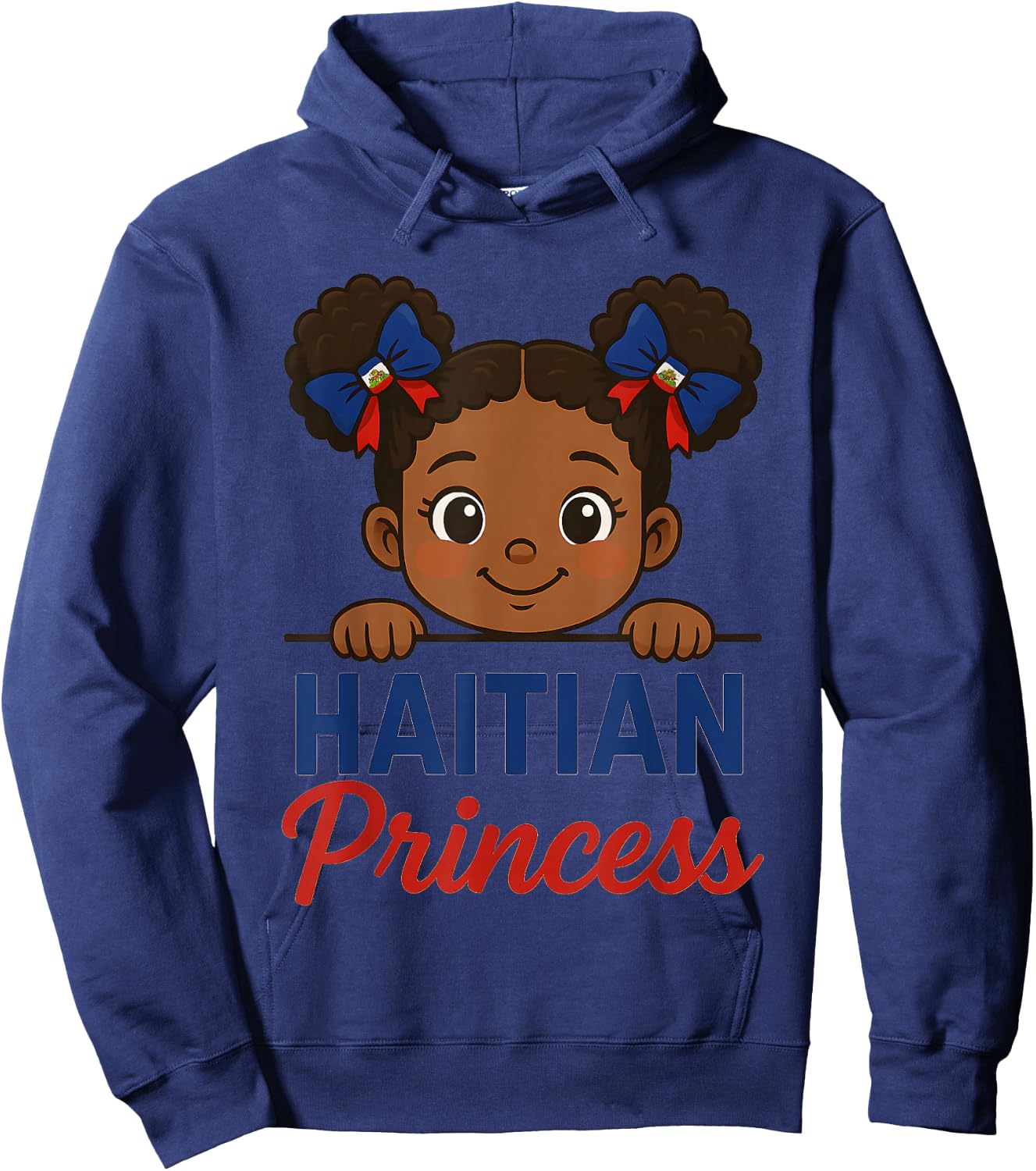 Haitian Princess Haiti Flag Black Girls Melanin Women Hoodie - Hoodie | Navy