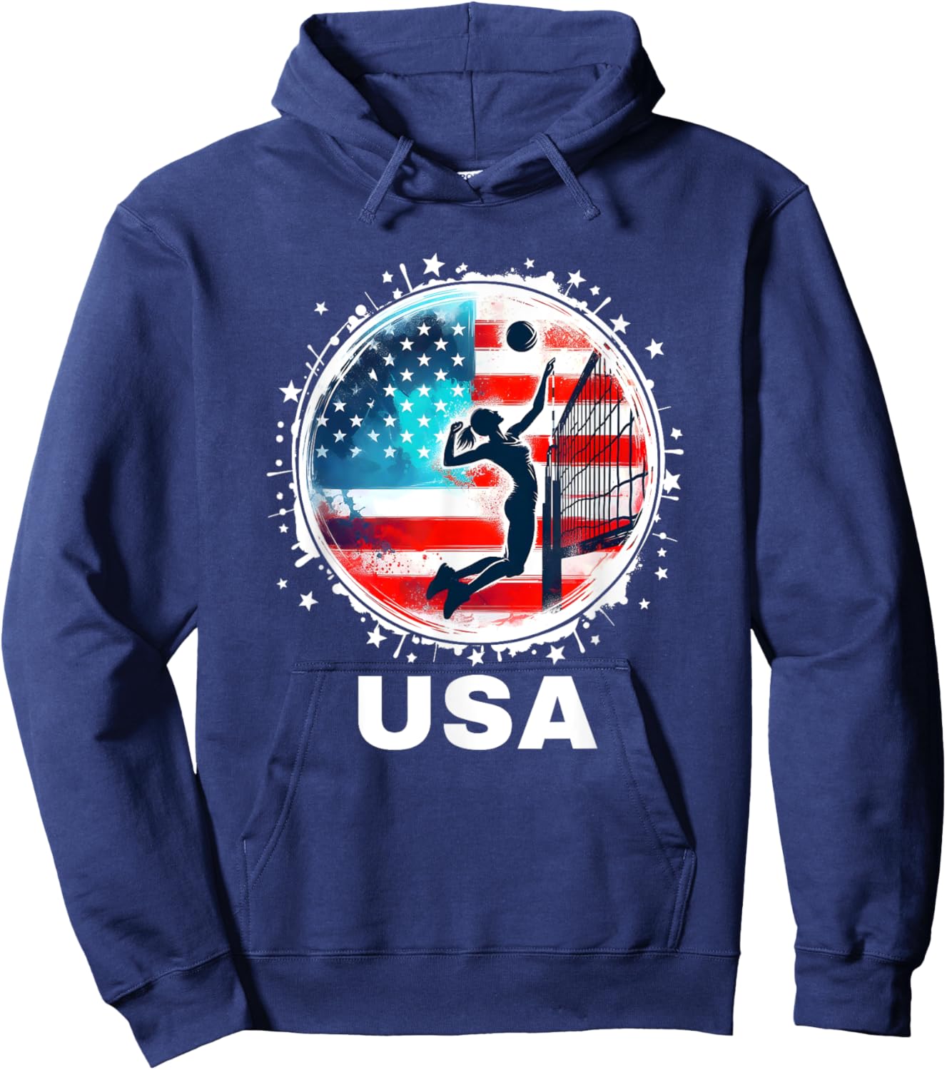 Volleyball USA United States Women USA Team Volleyball Hoodie - Hoodie | Navy