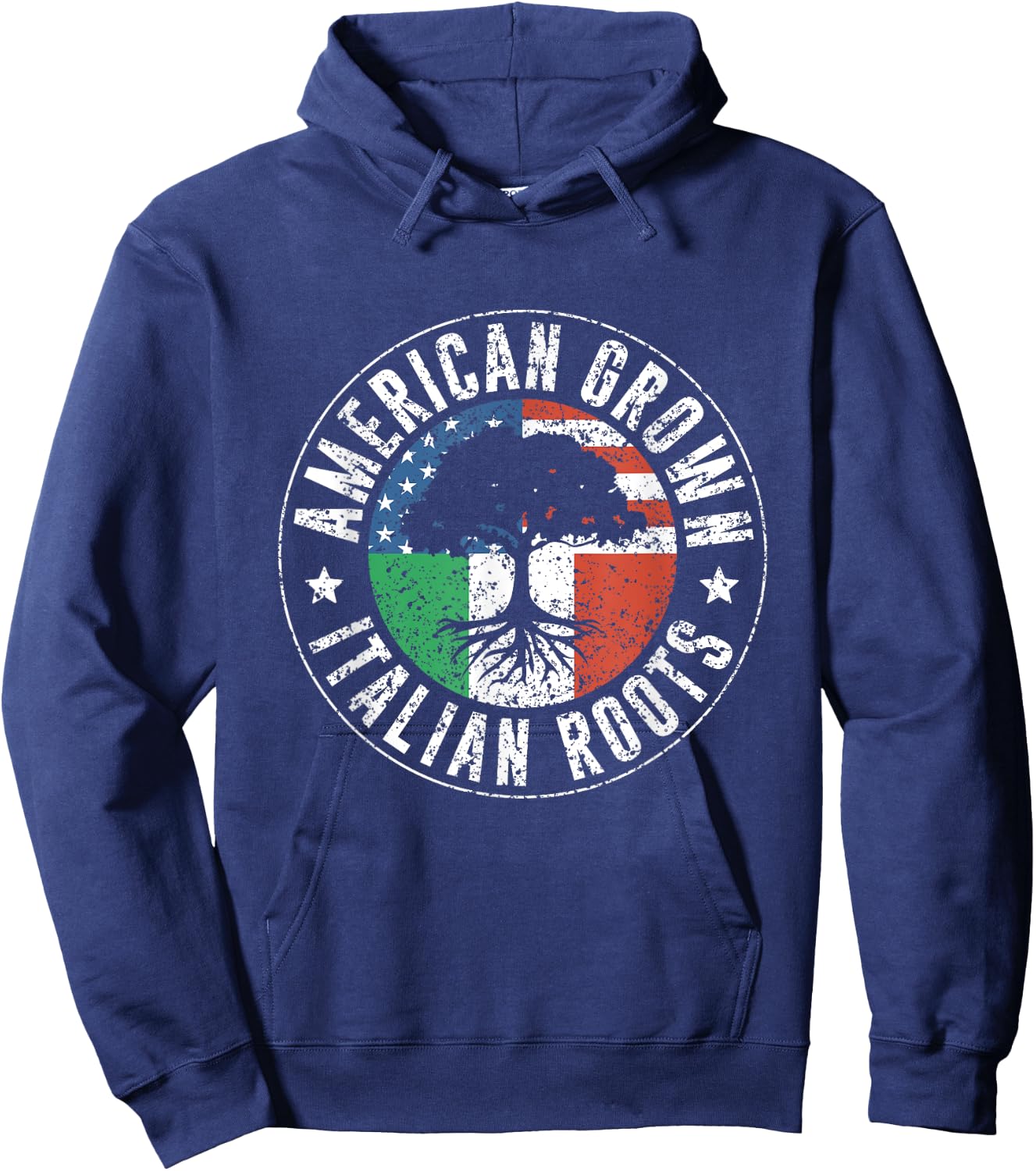 American Grown Italian Roots Usa Italy Italian American Us Hoodie - Hoodie | Navy