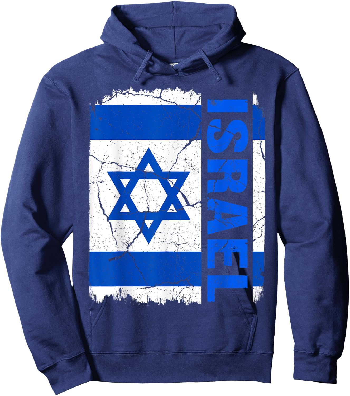 Vintage Israelis Flag Israel Pride Roots Heritage Gift Hoodie - Hoodie | Navy