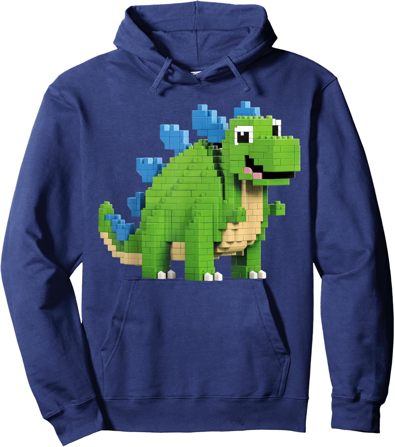 Building Bricks Dinosaur T-Rex Family Matching Hoodie - Hoodie | Navy