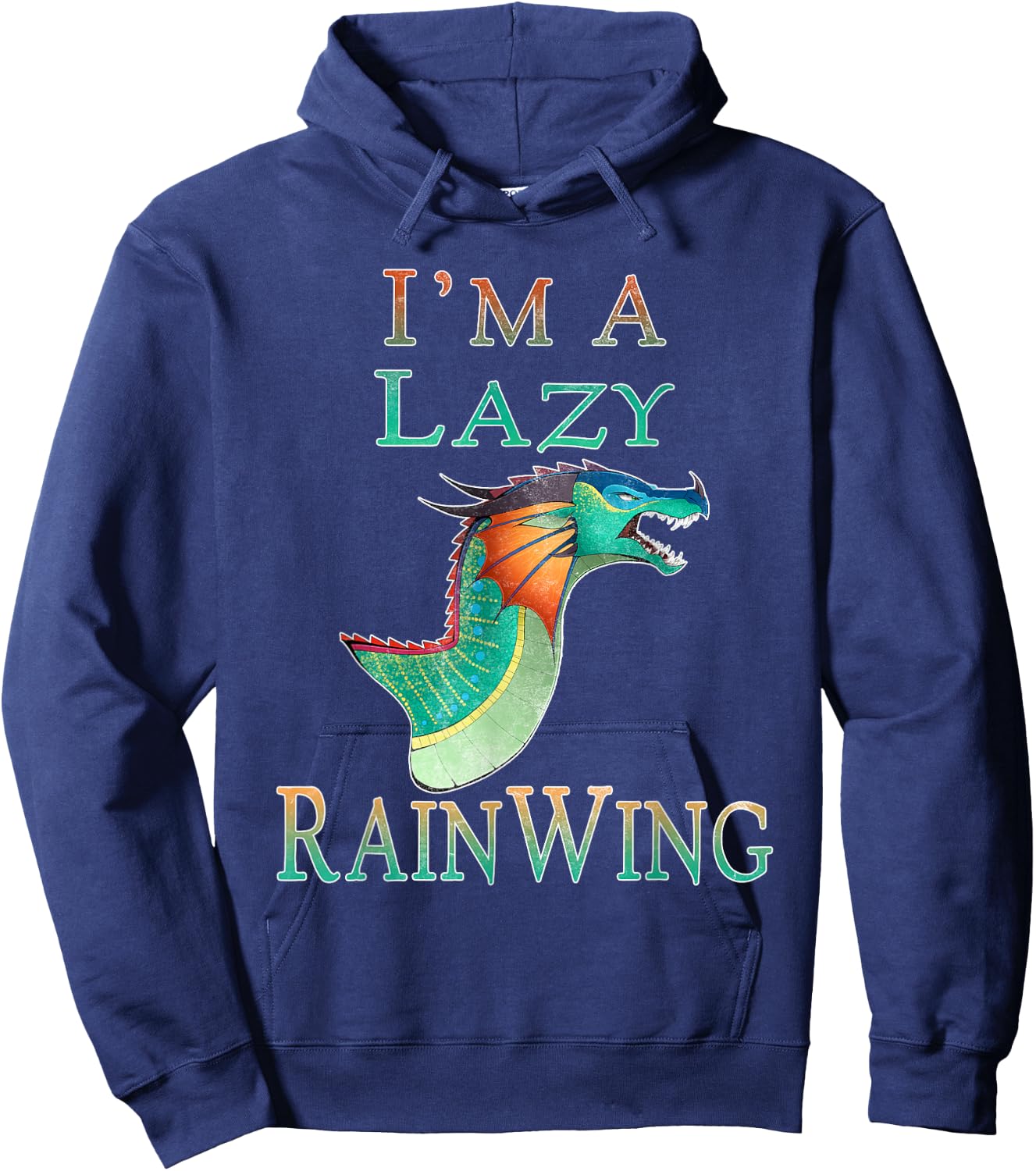 Graphic Art Dragon Funny Pet Magic Lovely Animal I'm Lazy Hoodie - Hoodie | Navy