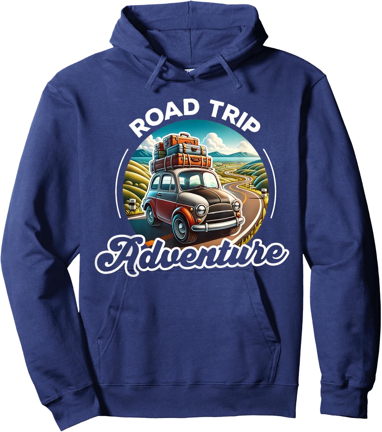Road Trip Adventure Car, Family Vacation Trip, Summer Vacay Hoodie - Hoodie | Navy