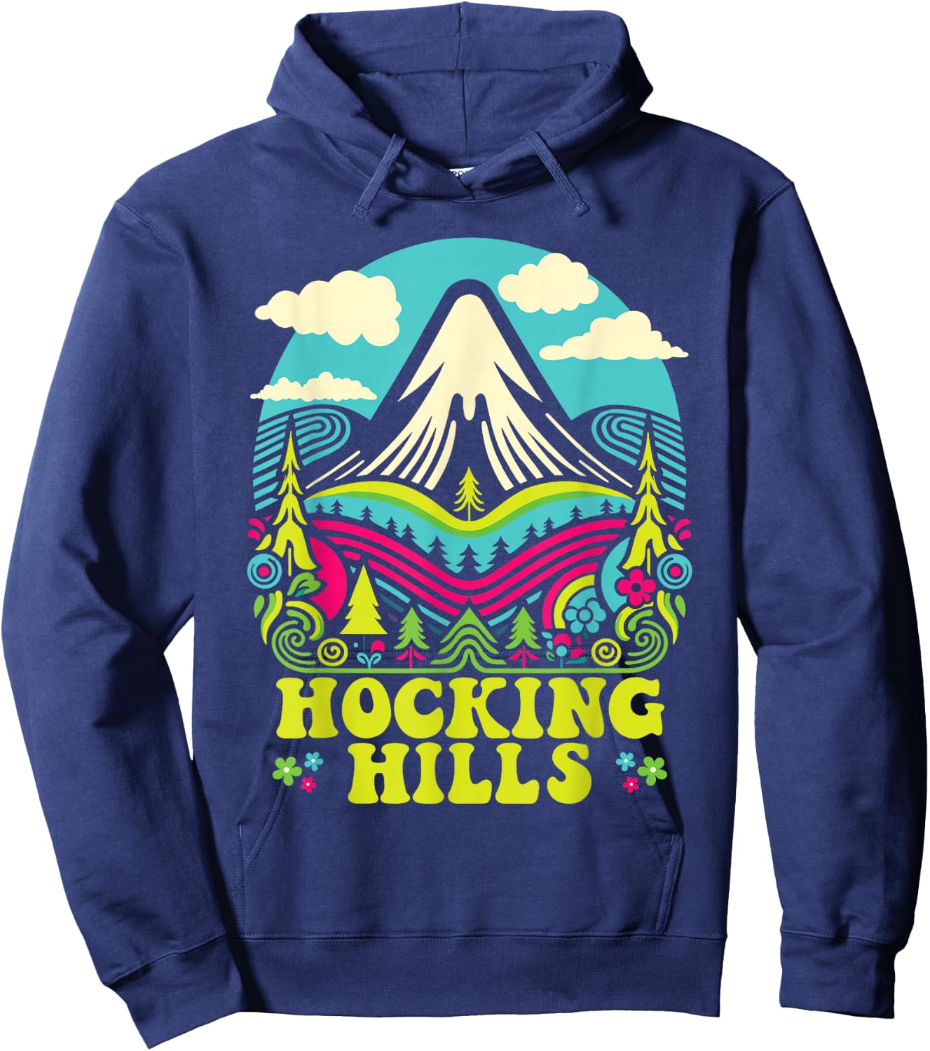 Hocking Hills Groovy, Hocking Hills Hoodie - Hoodie | Navy