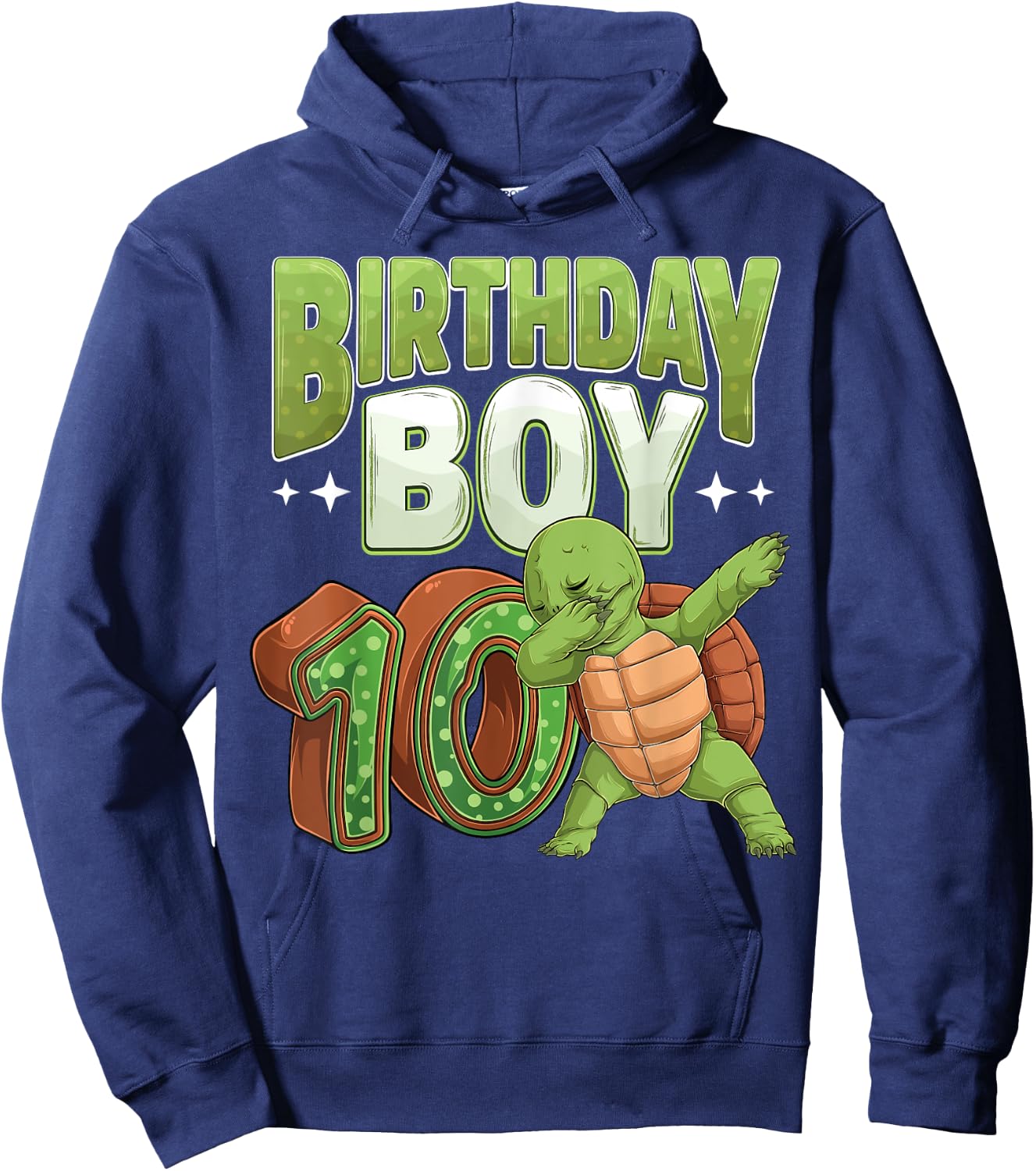 10 year old Turtle animal lovers 10th Birthday Boy Hoodie - Hoodie | Navy