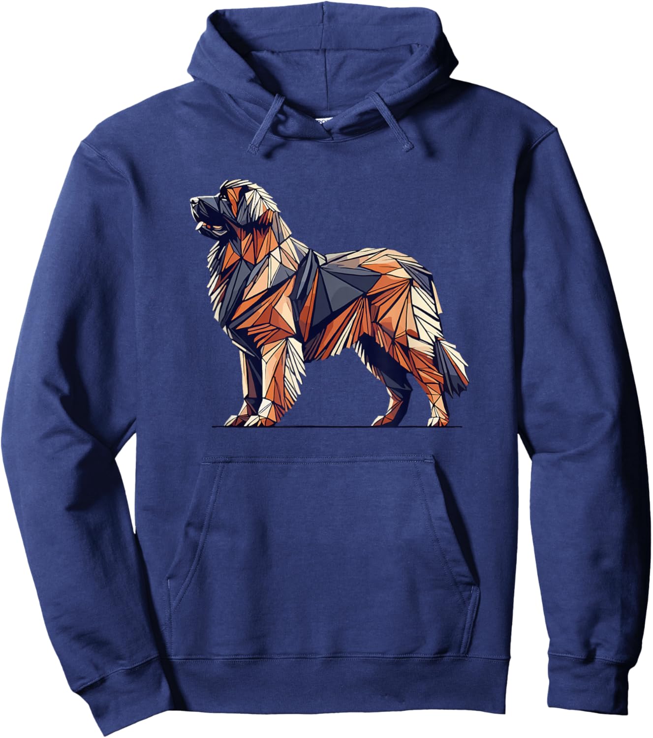 Geometric Art Leonberger Leonbergers Hoodie - Hoodie | Navy