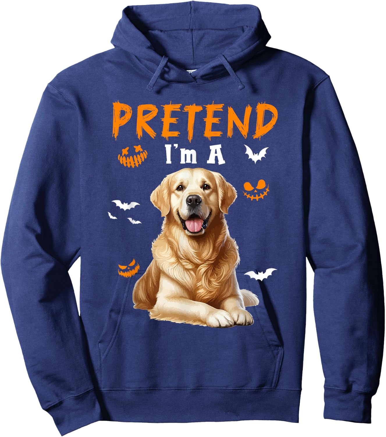 Pretend I'm A Golden Retriever Halloween Costume Owner Kids Hoodie - Hoodie | Navy