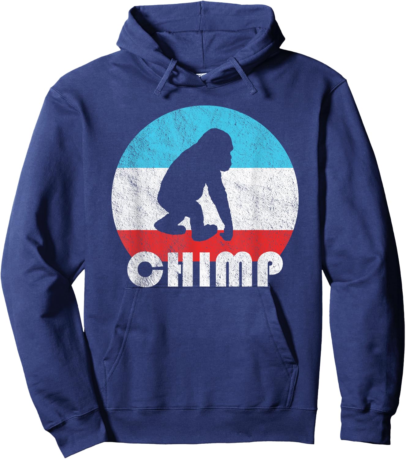 Baby Chimpanzee Chimp Vintage Retro Silhouette Gift Hoodie - Hoodie | Navy