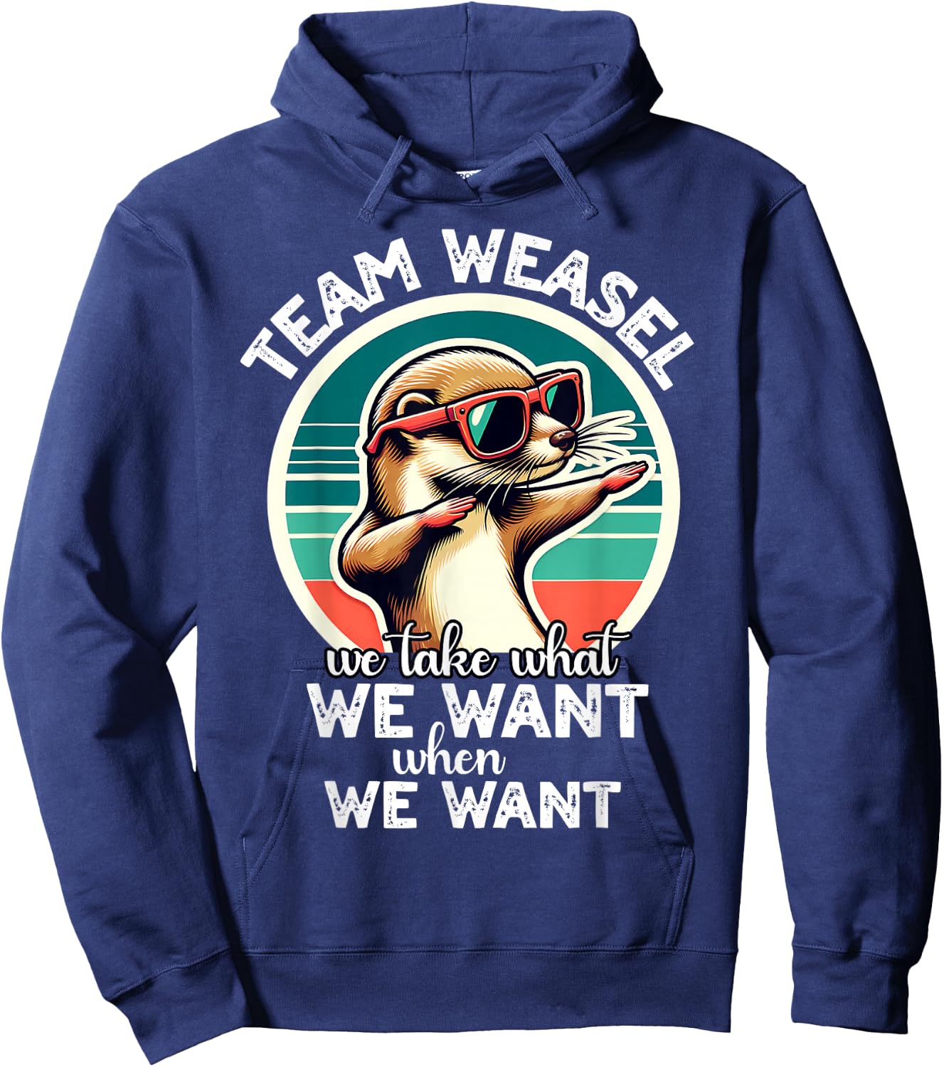 Funny Weasel Hoodie - Hoodie | Navy