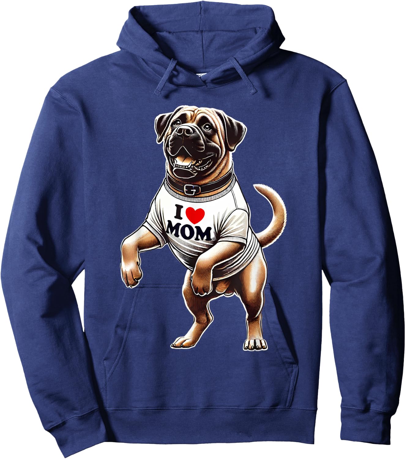 Boerboel Mom I Love Mom Boerboel Lover Hoodie - Hoodie | Navy