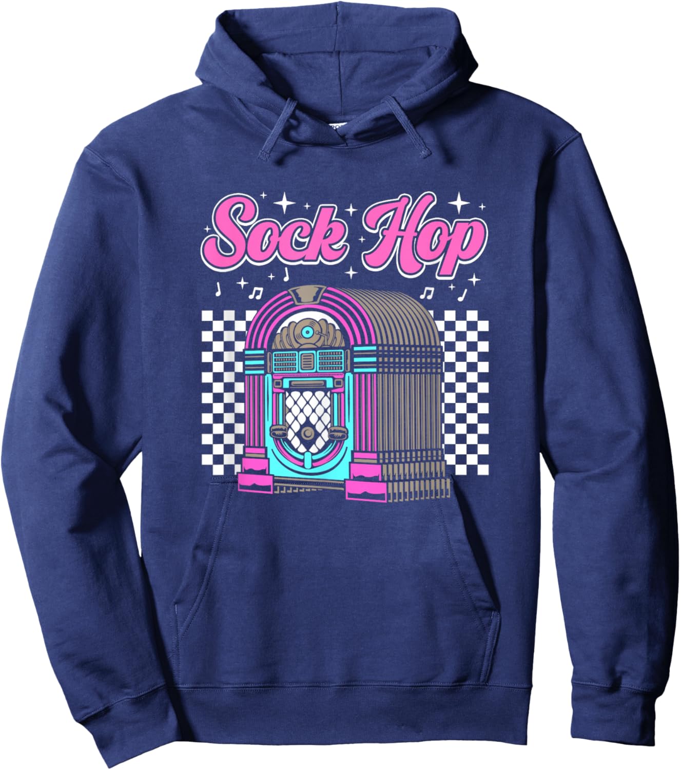 Retro Vintage Sock Hop 1950s Party For Sock Hop Dancers Hoodie - Hoodie | Navy