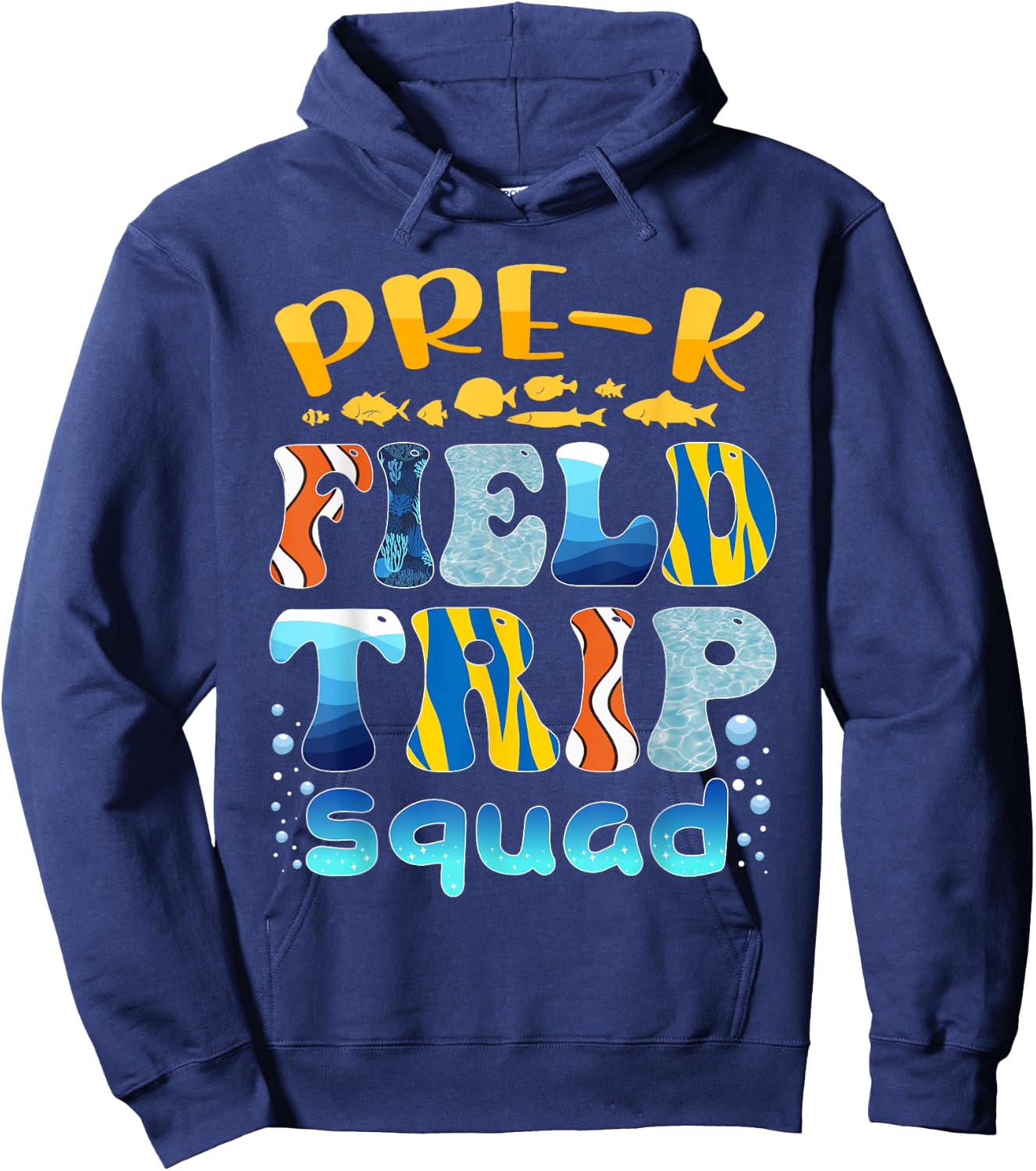 Pre-K Aquarium Field Trip Squad Pre-K Field Day Hoodie - Hoodie | Navy