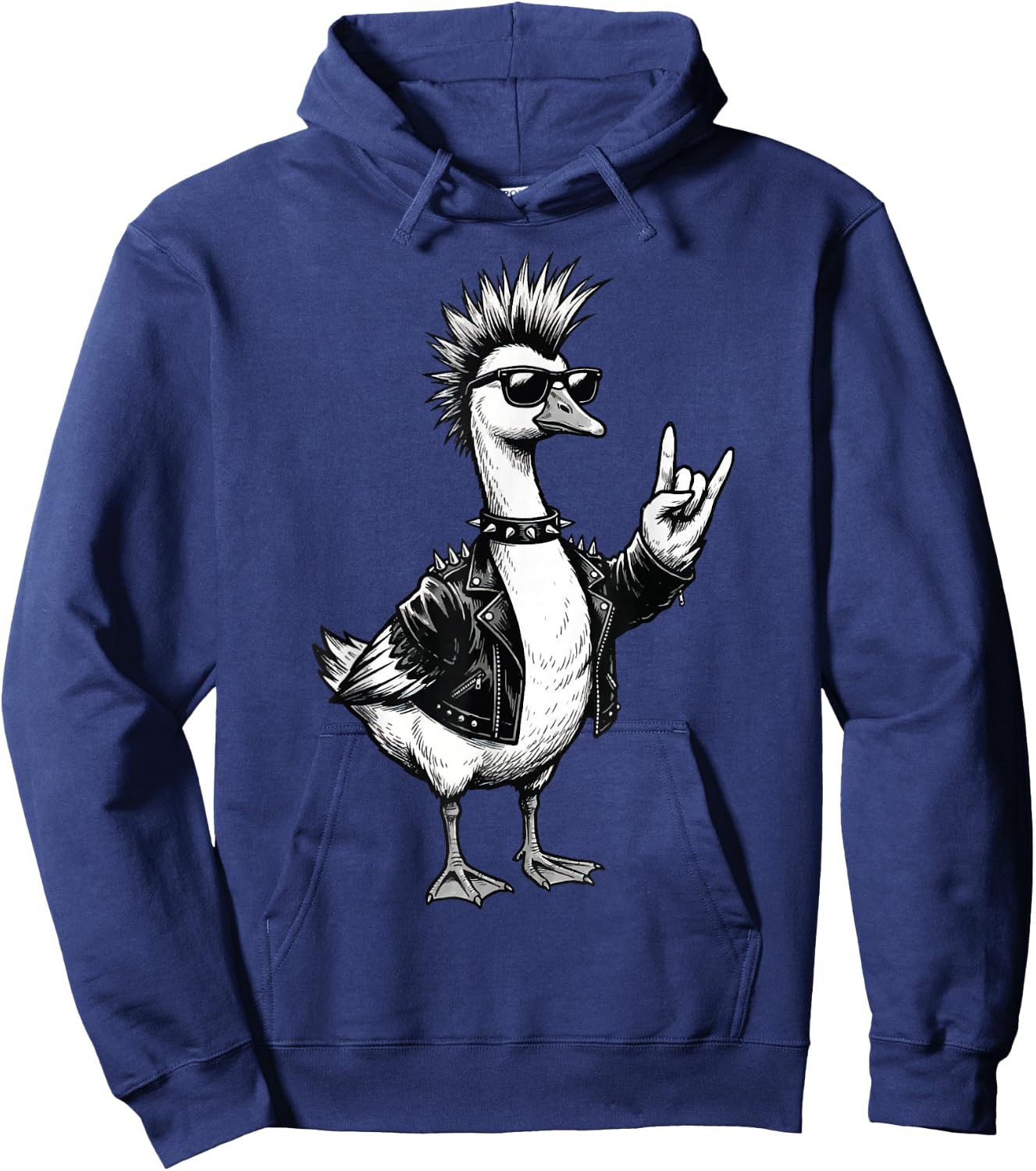 Goose Punk Rock Duck Alternative Hoodie - Hoodie | Navy