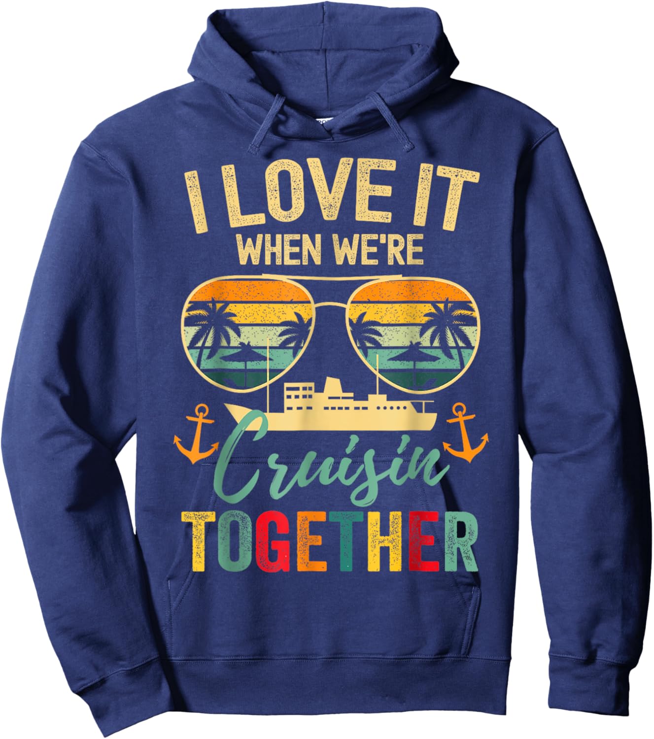 Cruise Squad 2025 Outfits Friends Family Couples Matching Hoodie - Hoodie | Navy