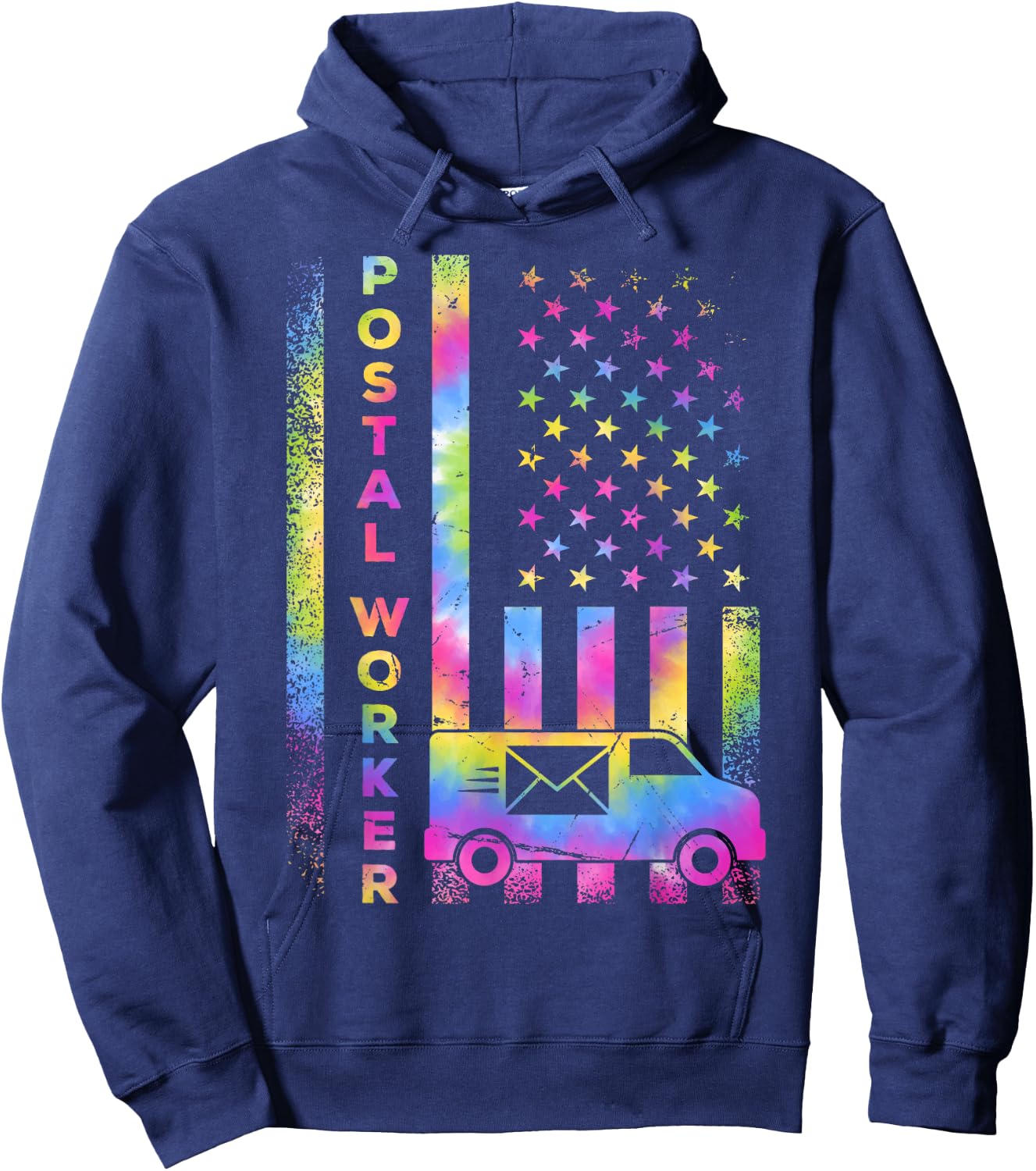 USA Flag Postal Life Mail Carrier Postal Worker, Mail lady Hoodie - Hoodie | Navy