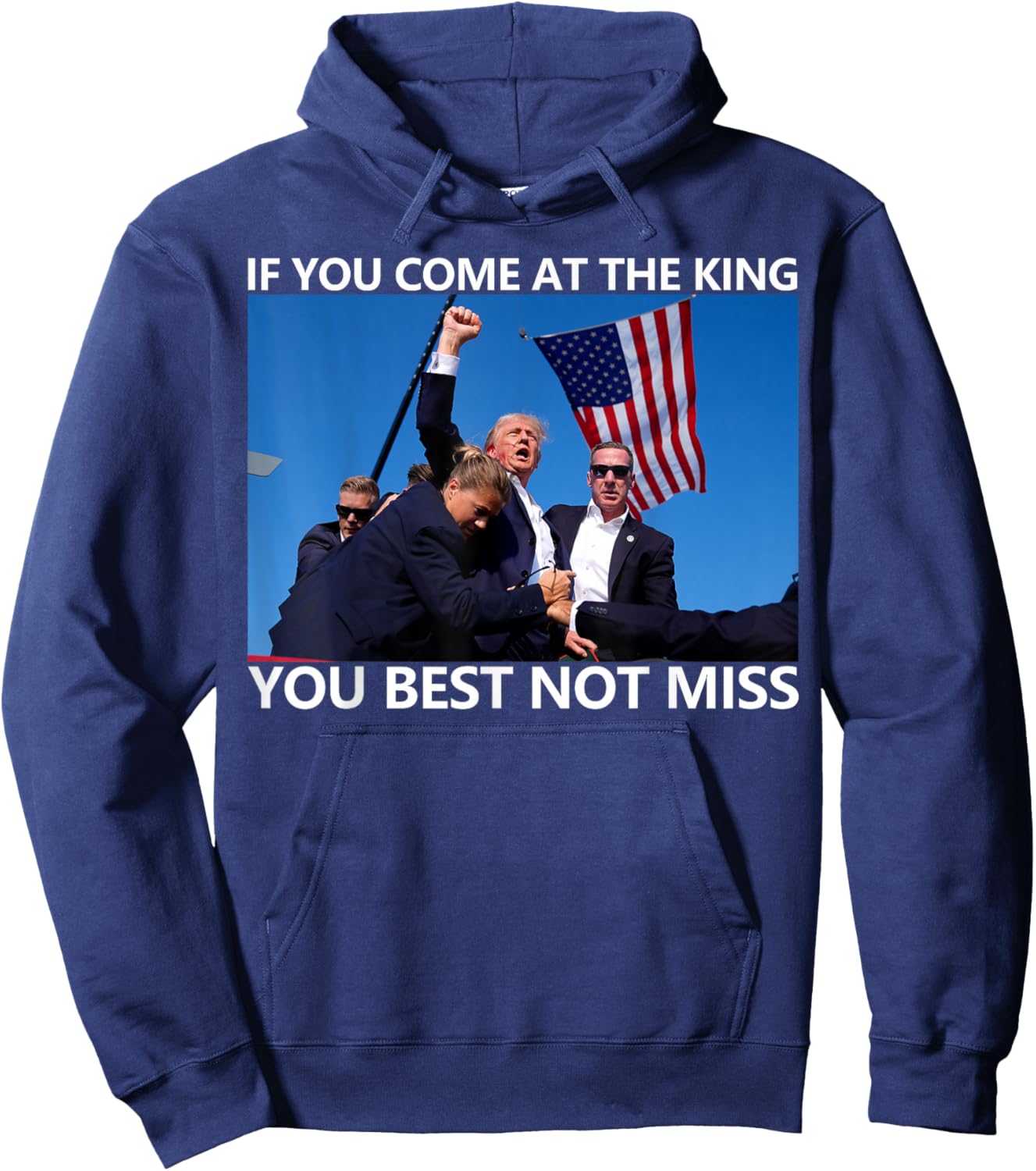 If You Come at The King You Best Not Miss Hoodie - Hoodie | Navy