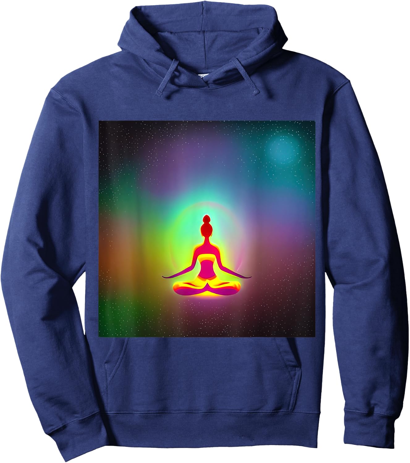 Yoga Girl Female Sun Salutation Meditation Chakra Kundalini Hoodie - Hoodie | Navy