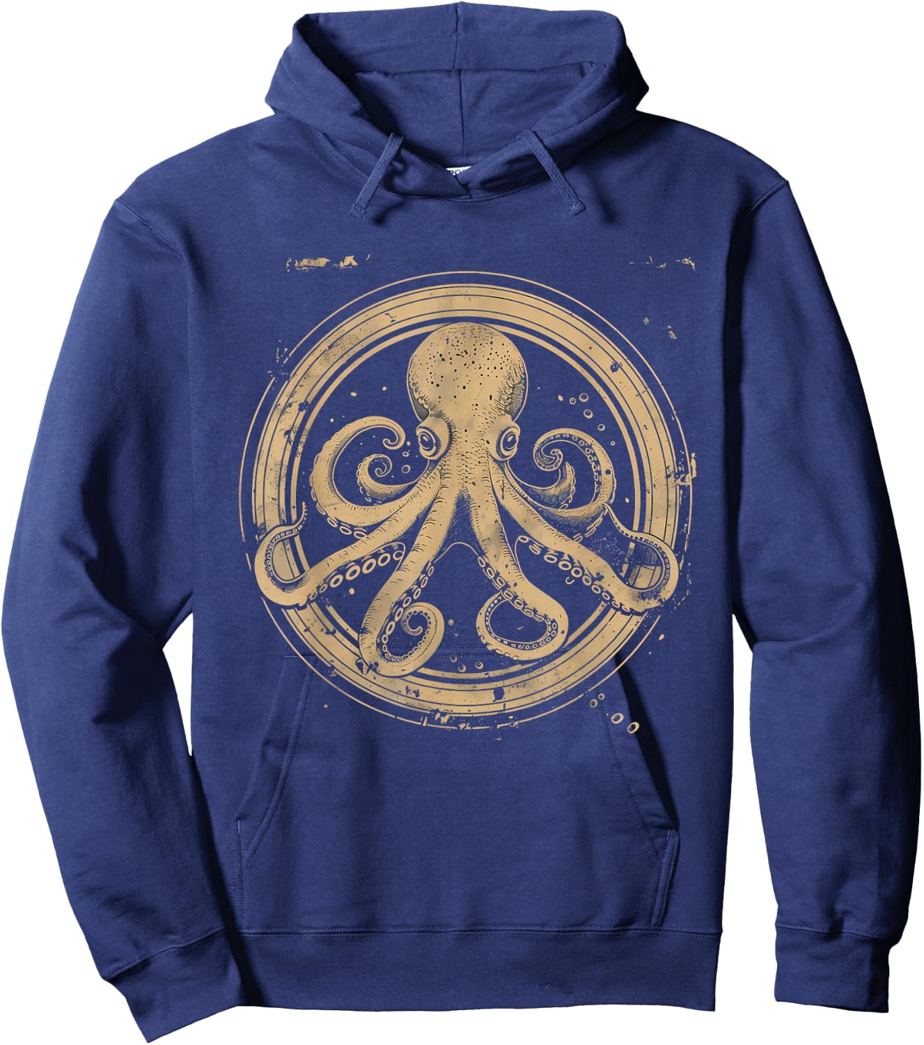 Octopus Artwork Marine Mammal Ocean Sea Animal Lover Hoodie - Hoodie | Navy