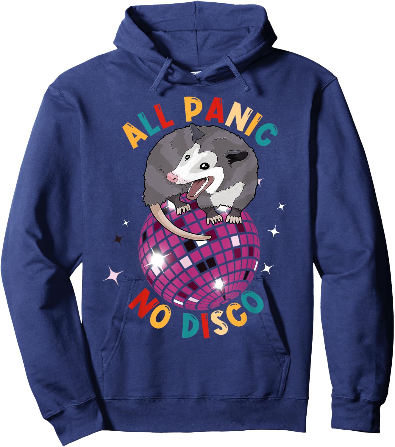 Opossum All Panic No Disco Funny Possum Scream Men Women Kid Hoodie - Hoodie | Navy