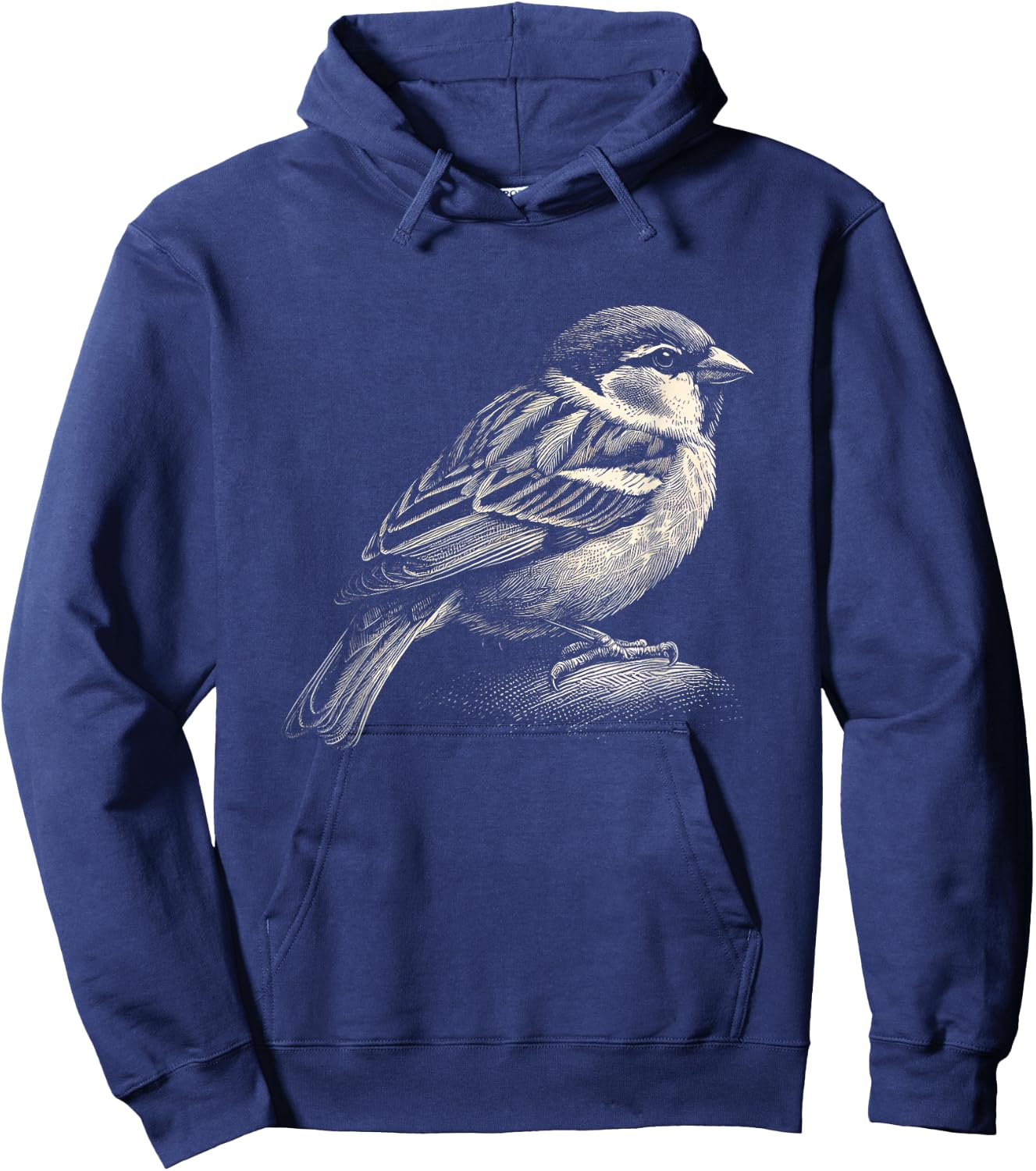 Sparrow Bird Graphic Art Design Hoodie - Hoodie | Navy