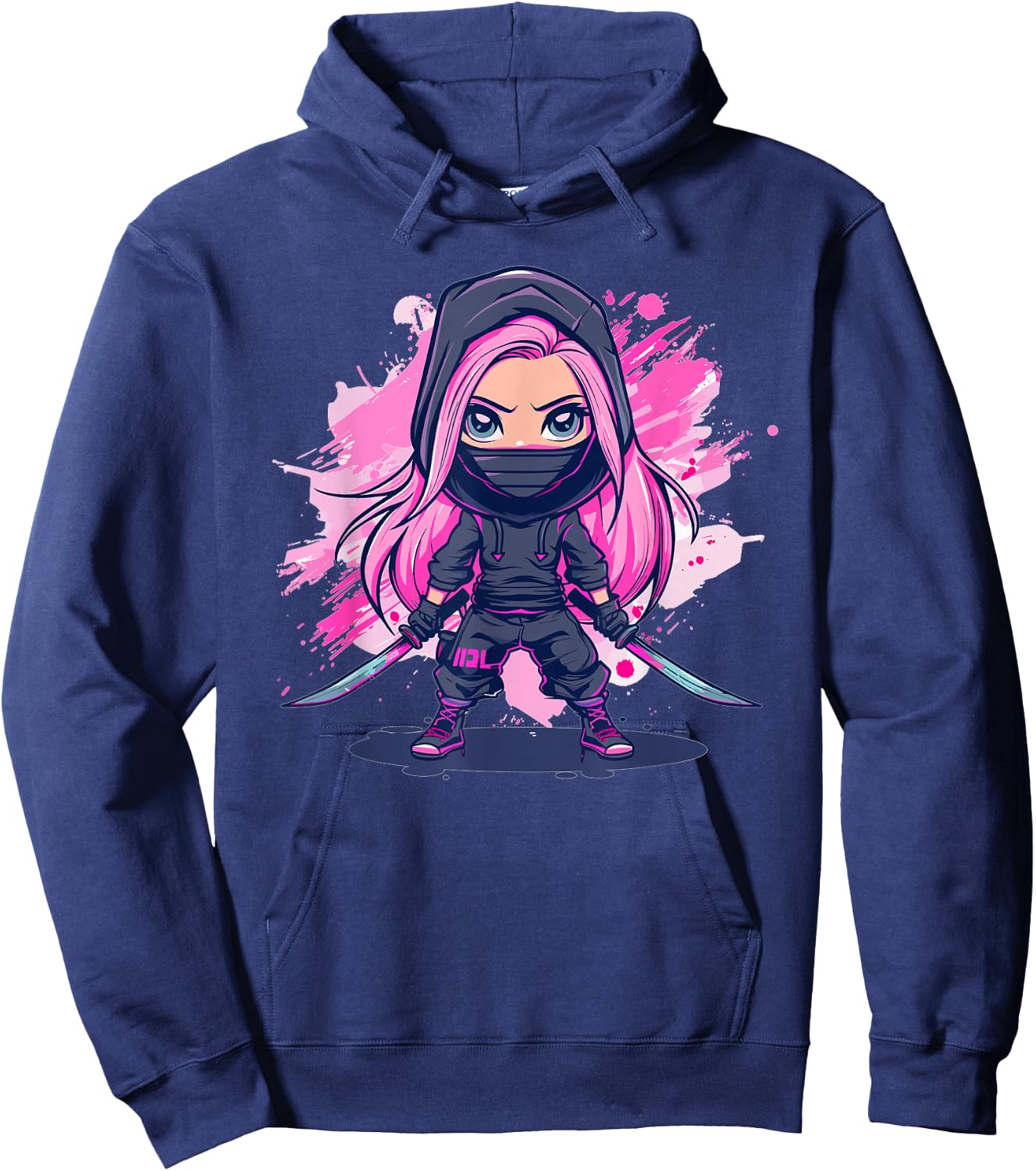 Cute Ninja Girl I Pastel Ninja Hoodie - Hoodie | Navy